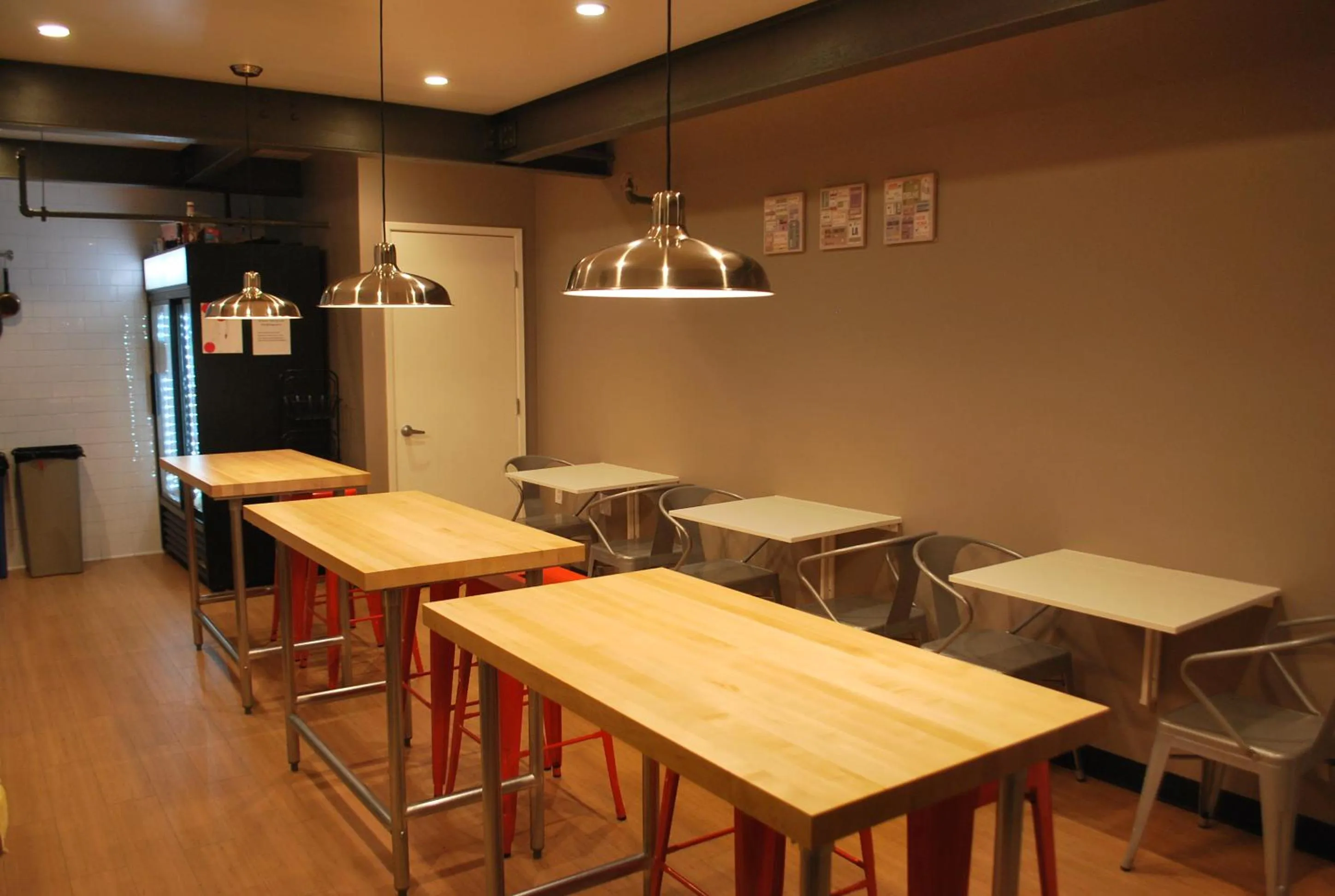 Communal kitchen in Orange Village Hostel