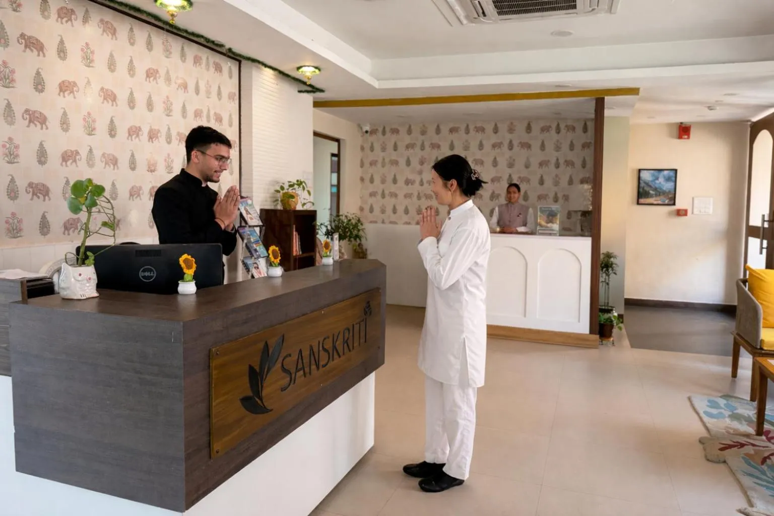 Lobby or reception in Sanskriti Vedic Retreat