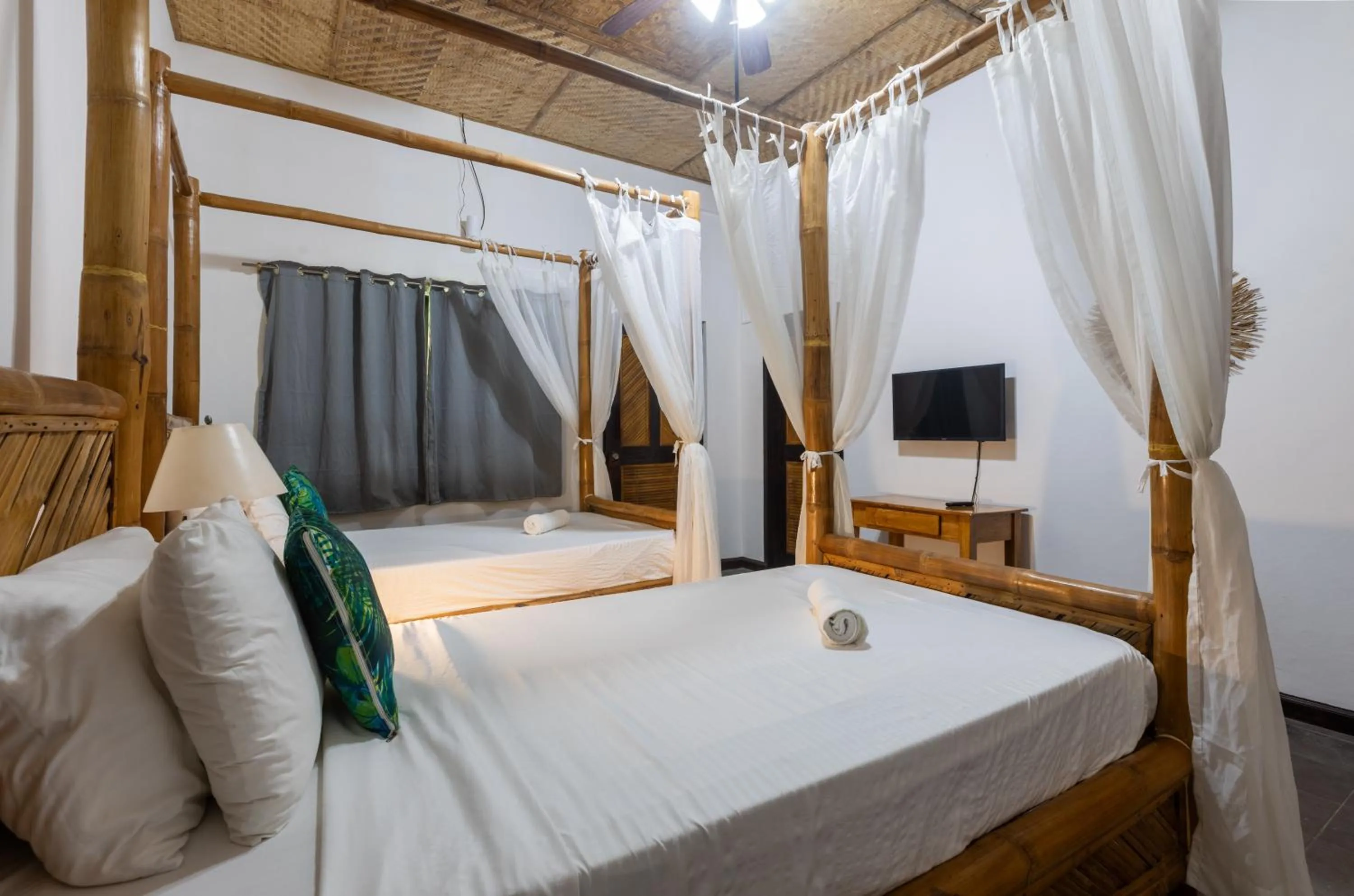 Bed in Nabulao Beach Resort