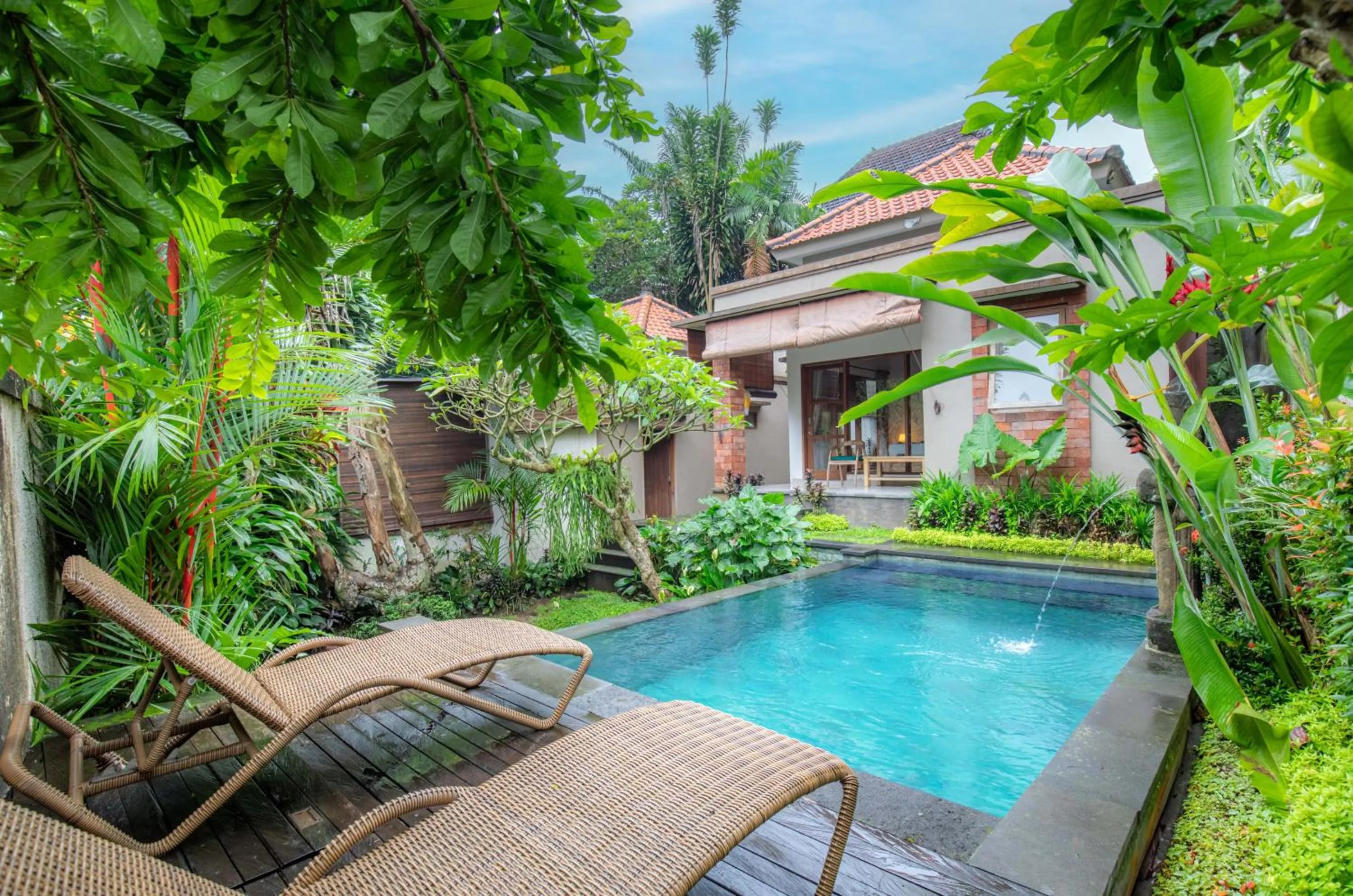 Swimming pool in Sari Bamboo Villas