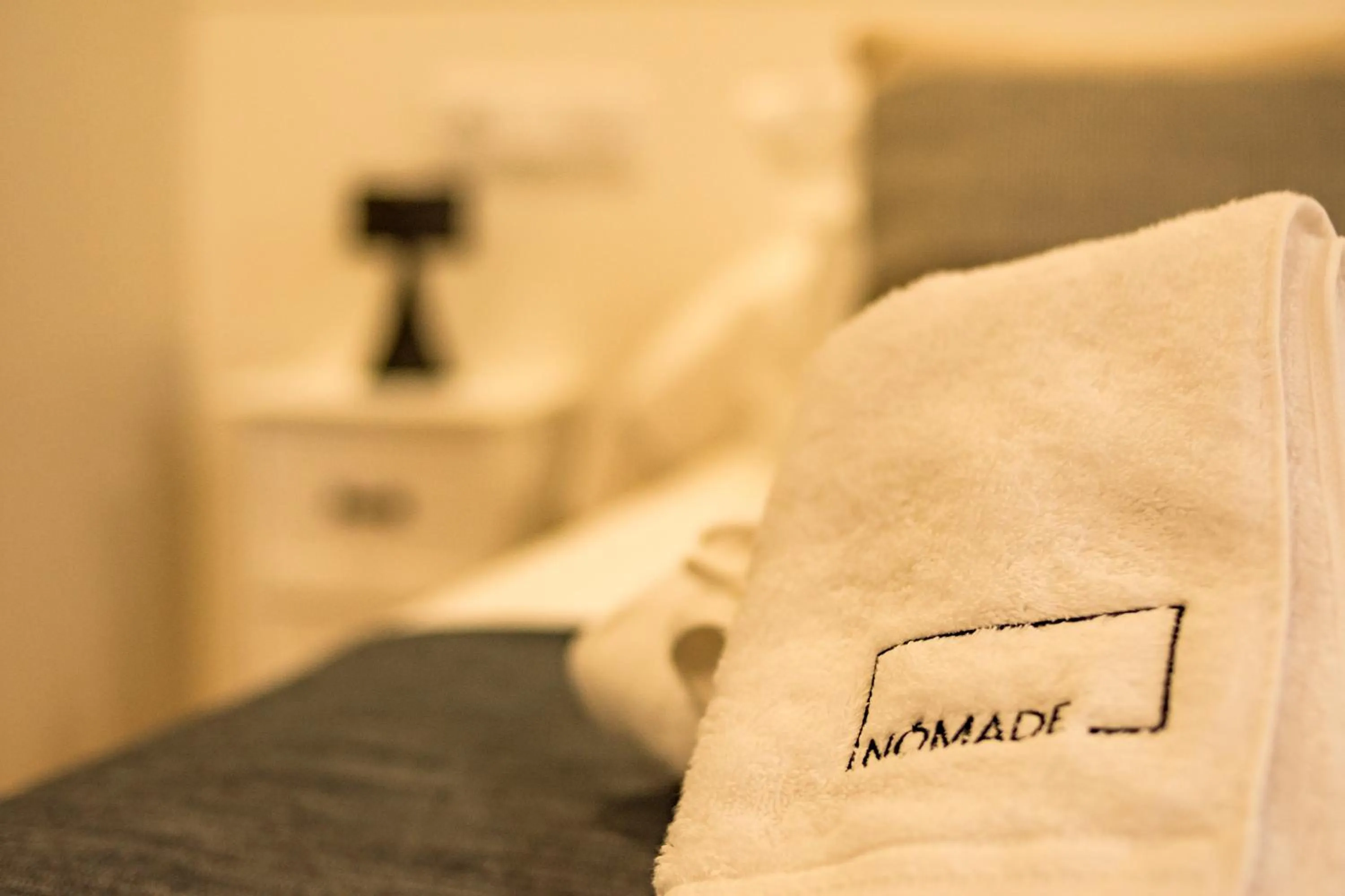 towels, Bed in hostal Nomade Santiago