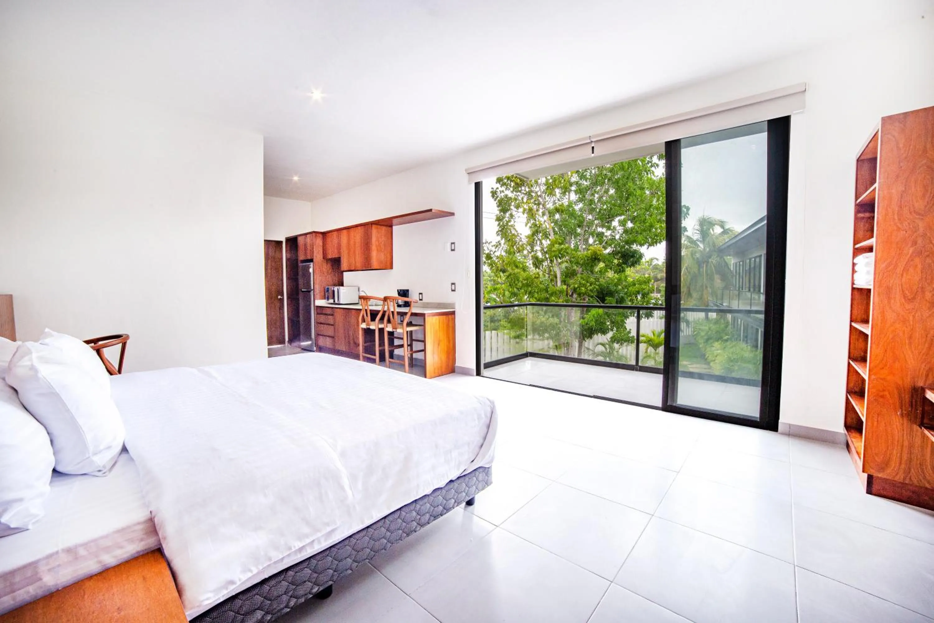 Bed in Deluxe Apartments Azure