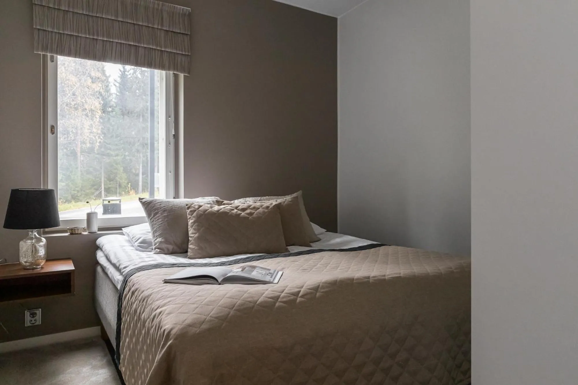 Bed in Aateli Lakeside Chalets - former Vuokatti Suites