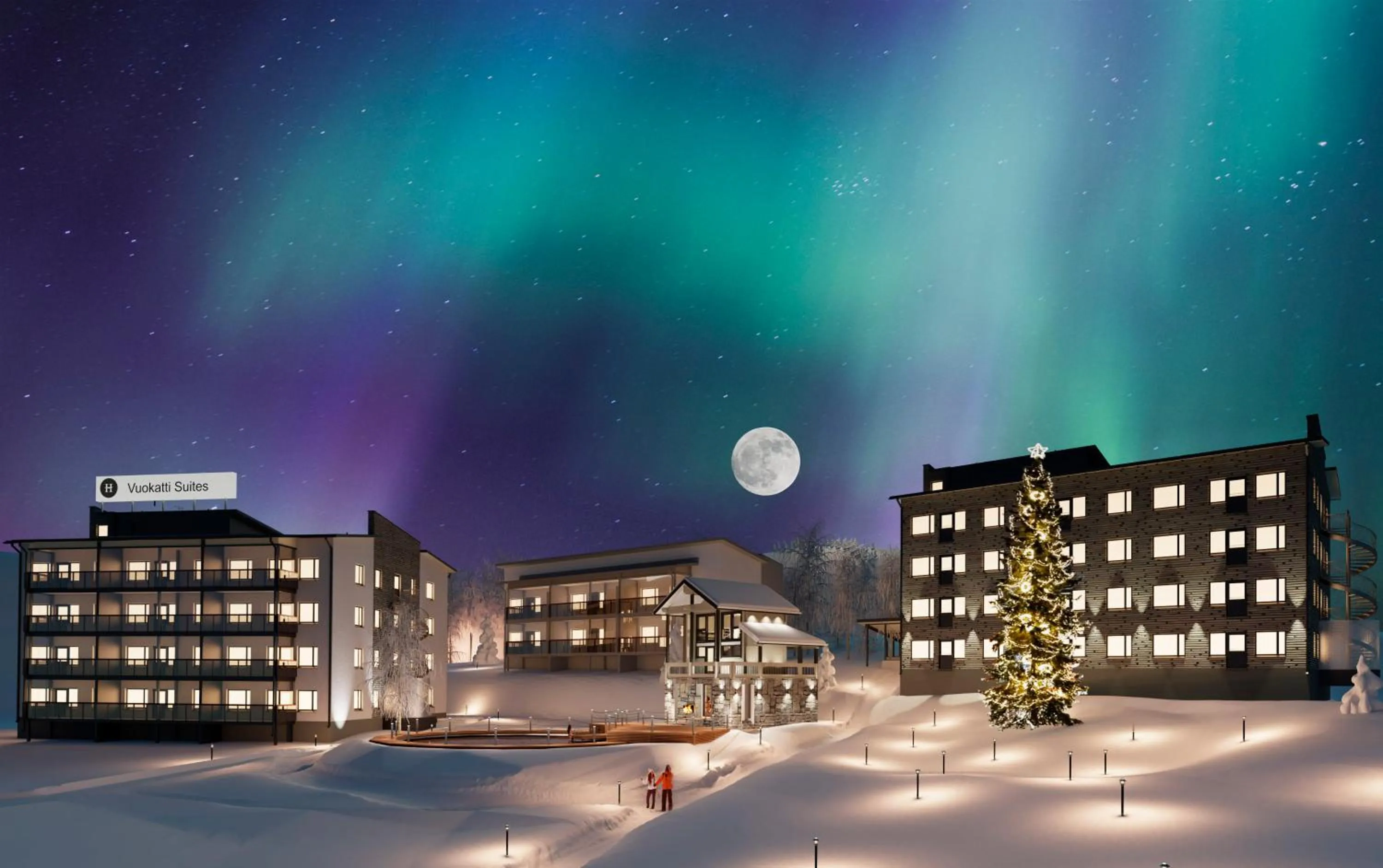 Property building in Aateli Lakeside Chalets - former Vuokatti Suites