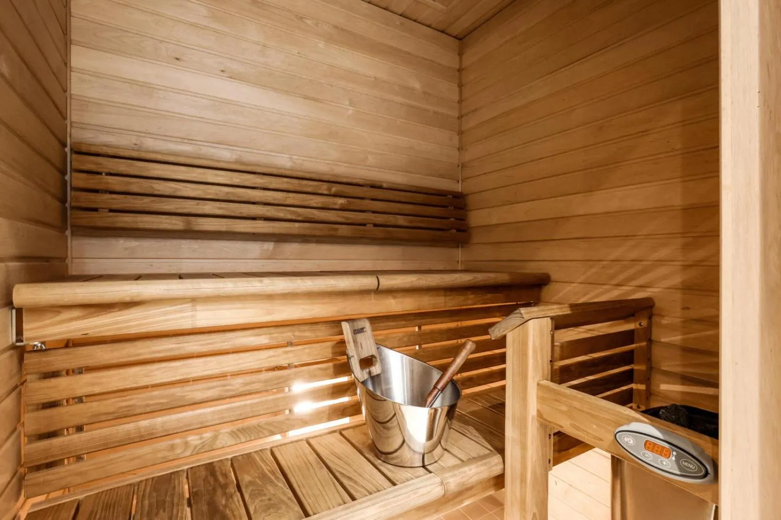 Sauna in Aateli Lakeside Chalets - former Vuokatti Suites