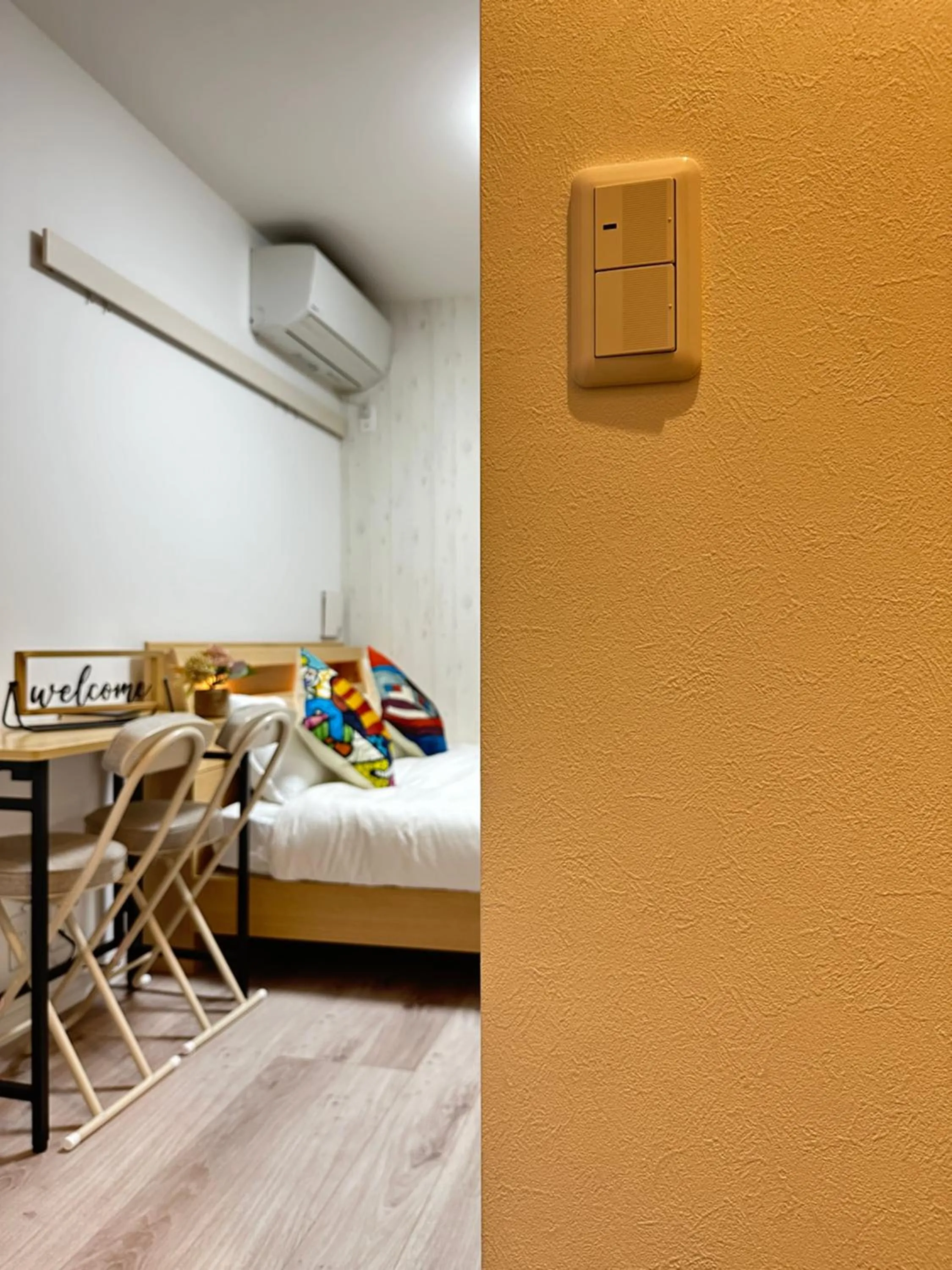 Bed in nestay apartment tokyo waseda