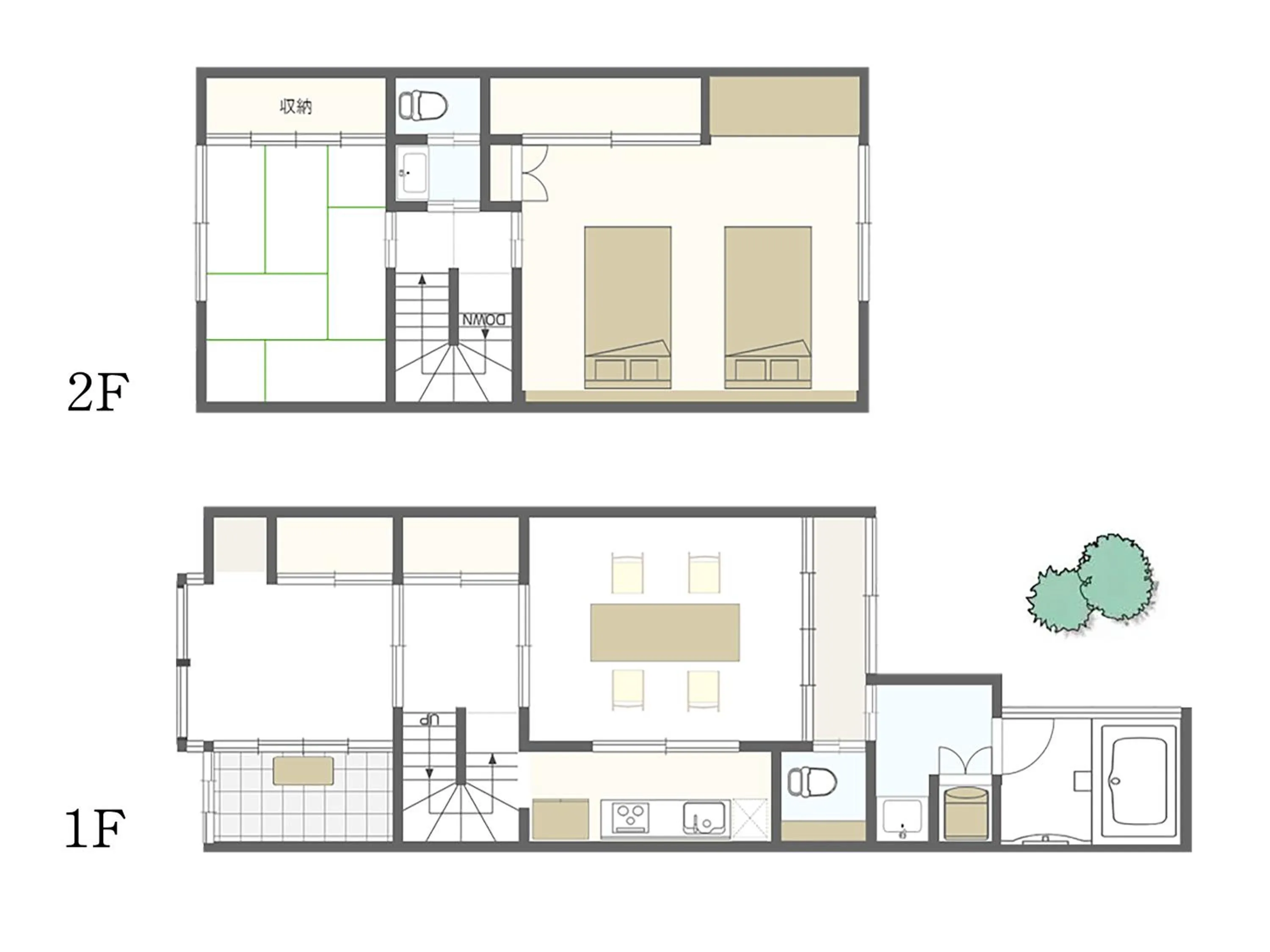 Floor plan in Rinn Shijo Machiya