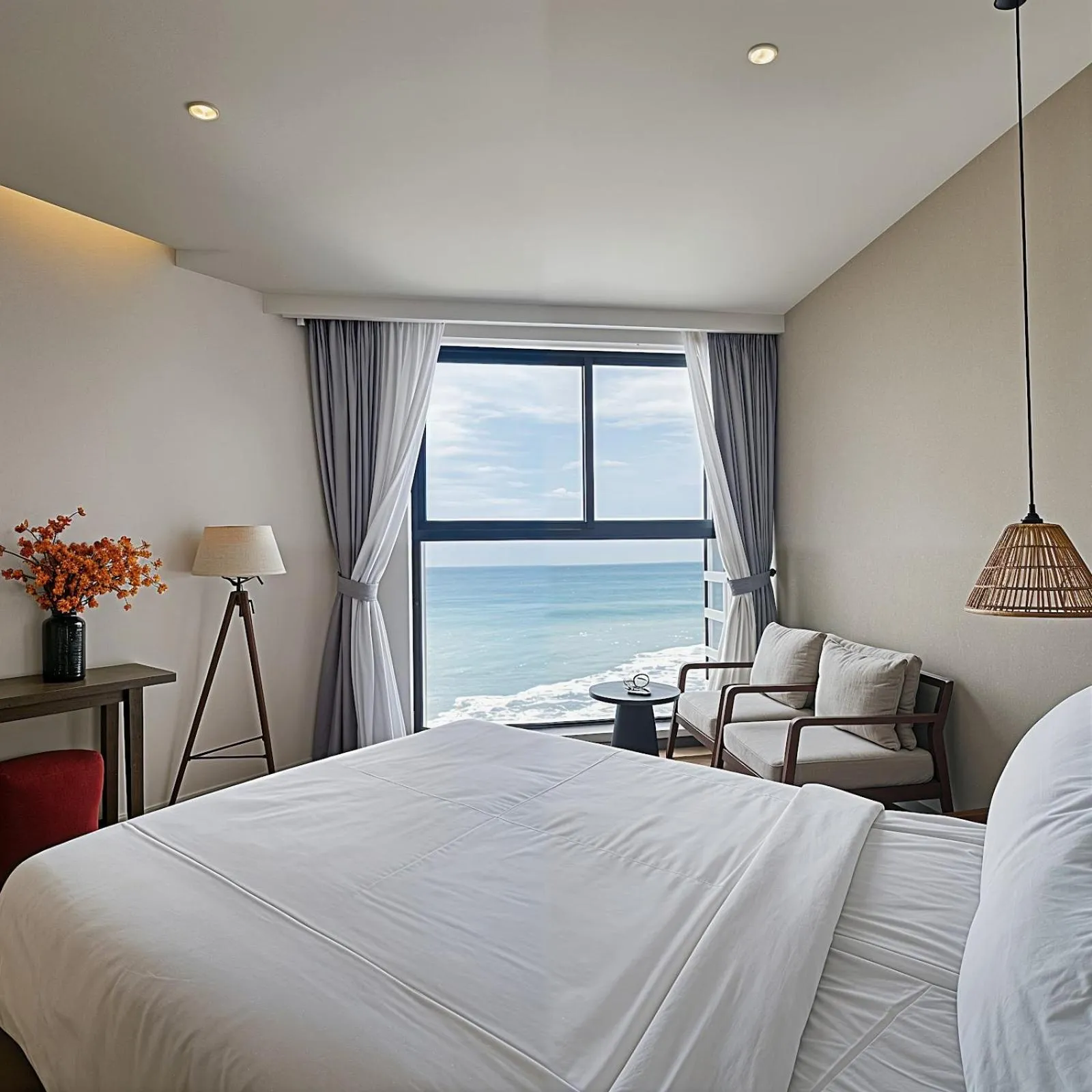 Natural landscape, Bed in Apec Luxe Escape Sunset Resort