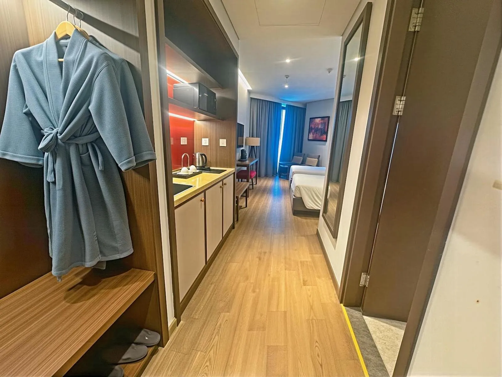 Bathroom, Bed in Apec Luxe Escape Sunset Resort