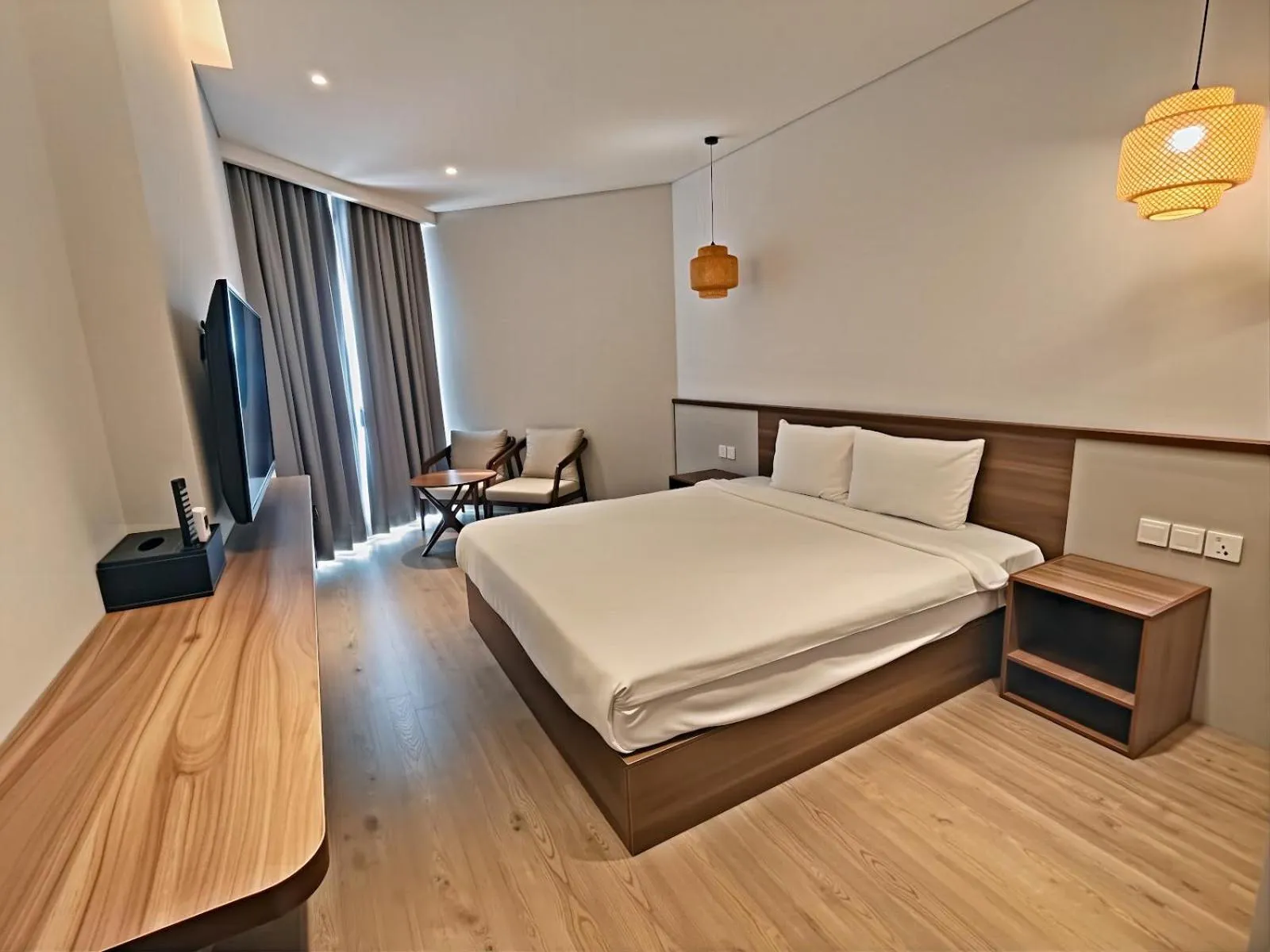 Living room, Bed in Apec Luxe Escape Sunset Resort