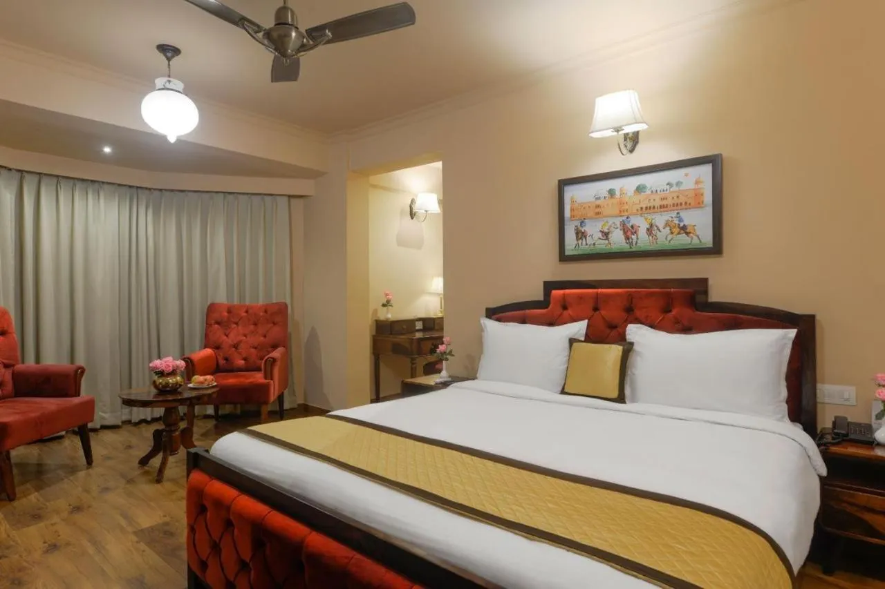 Bed in Hotel Chandra Raj Mahal