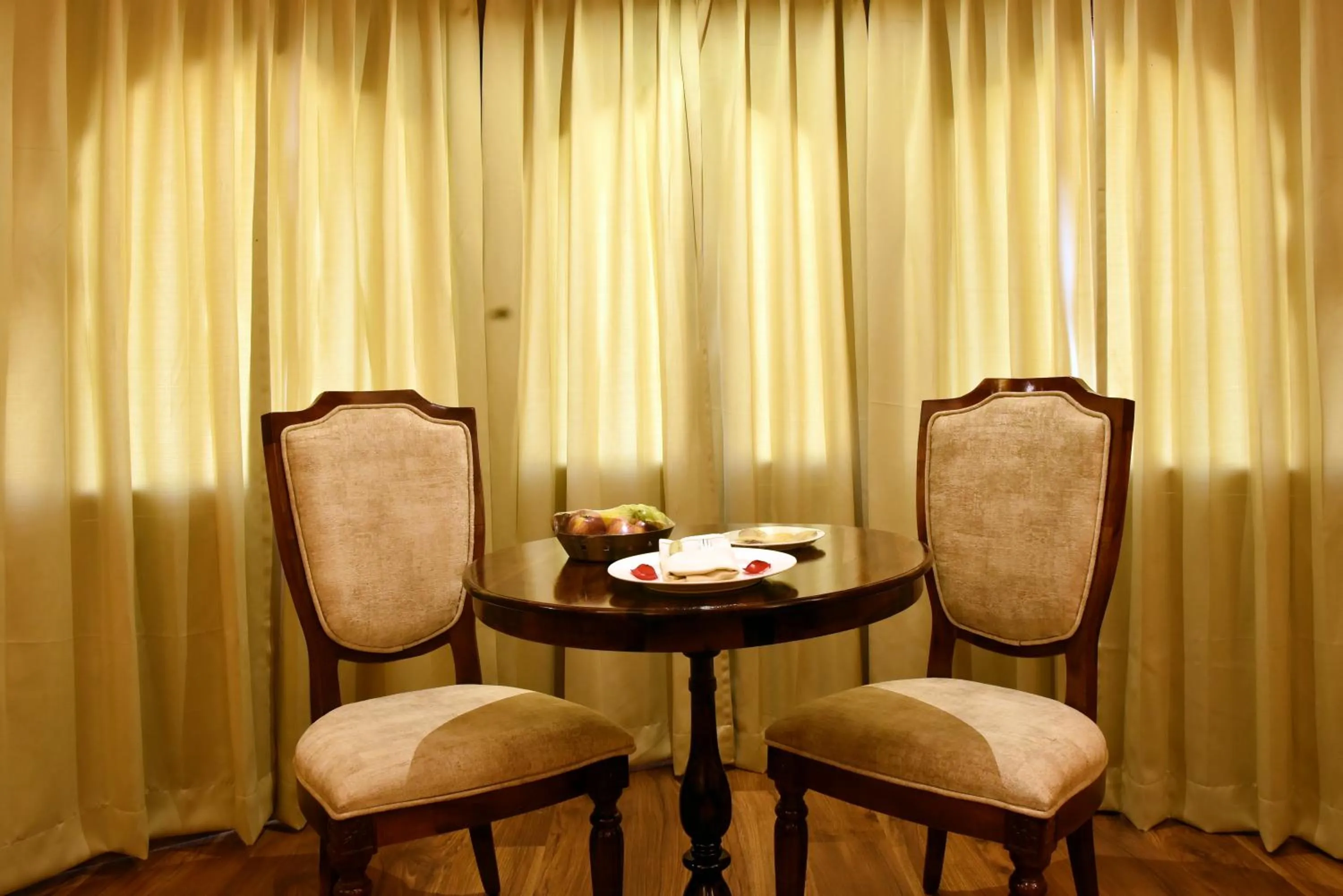 Seating area in Hotel Chandra Raj Mahal
