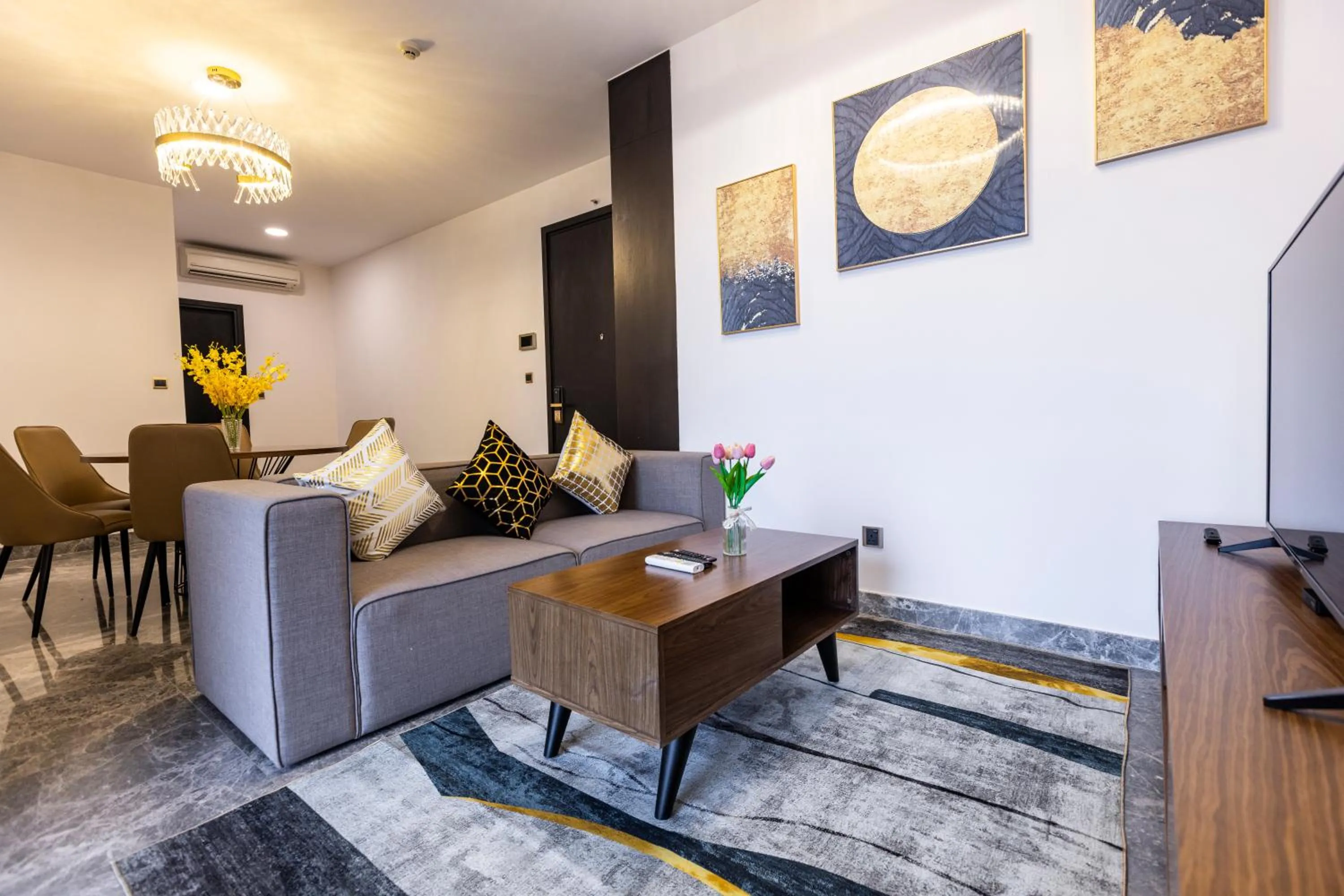 Living room in D1 Mension - Zenity Luxury Apartment - Saigon Centre