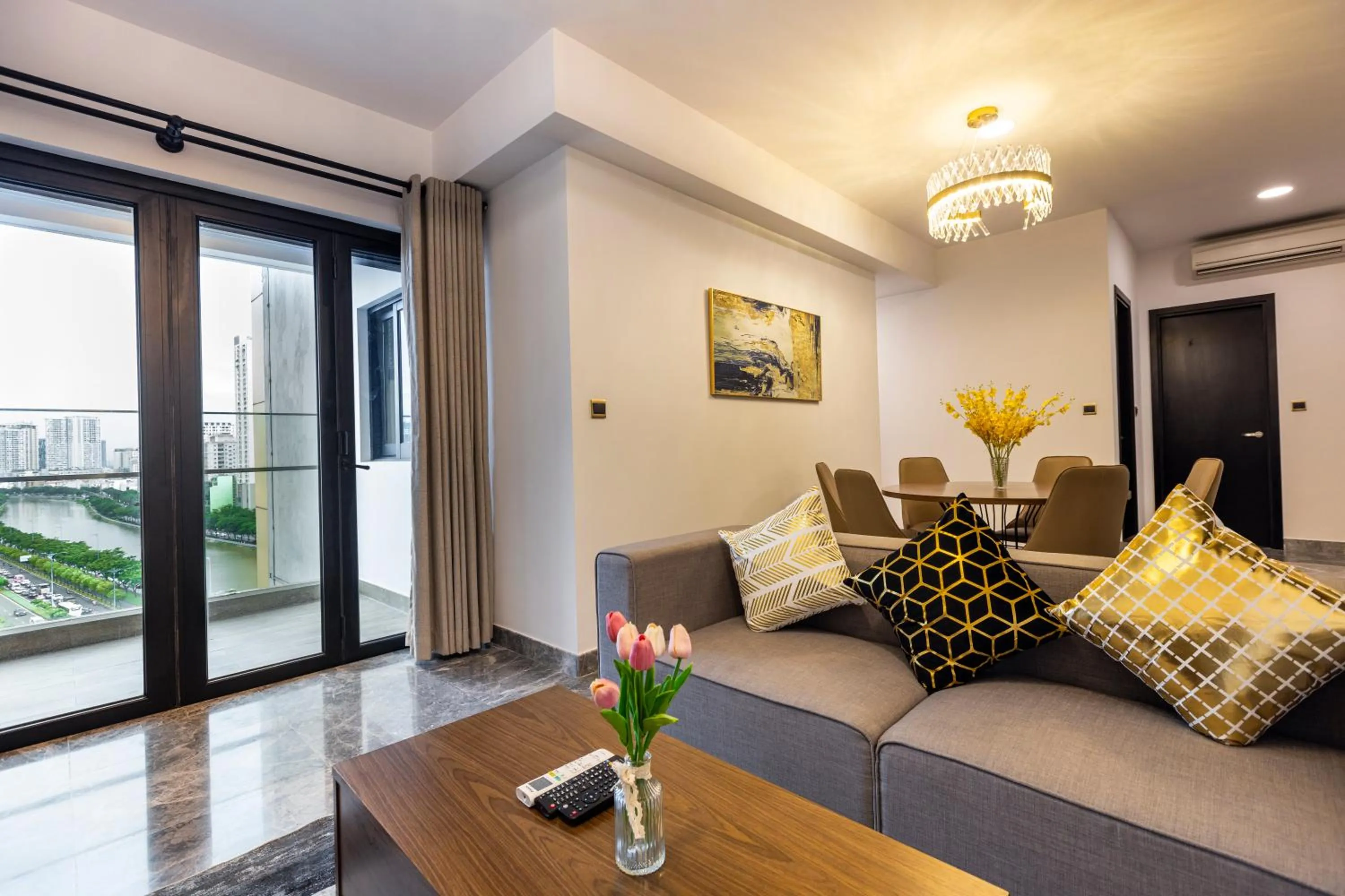 Living room in D1 Mension - Zenity Luxury Apartment - Saigon Centre