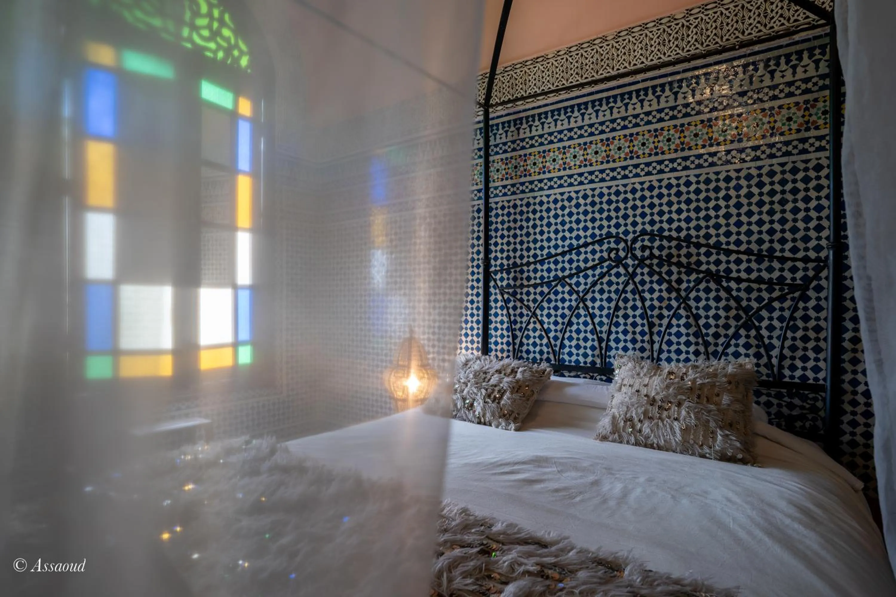 Bedroom, Bed in Riad Fes Palacete