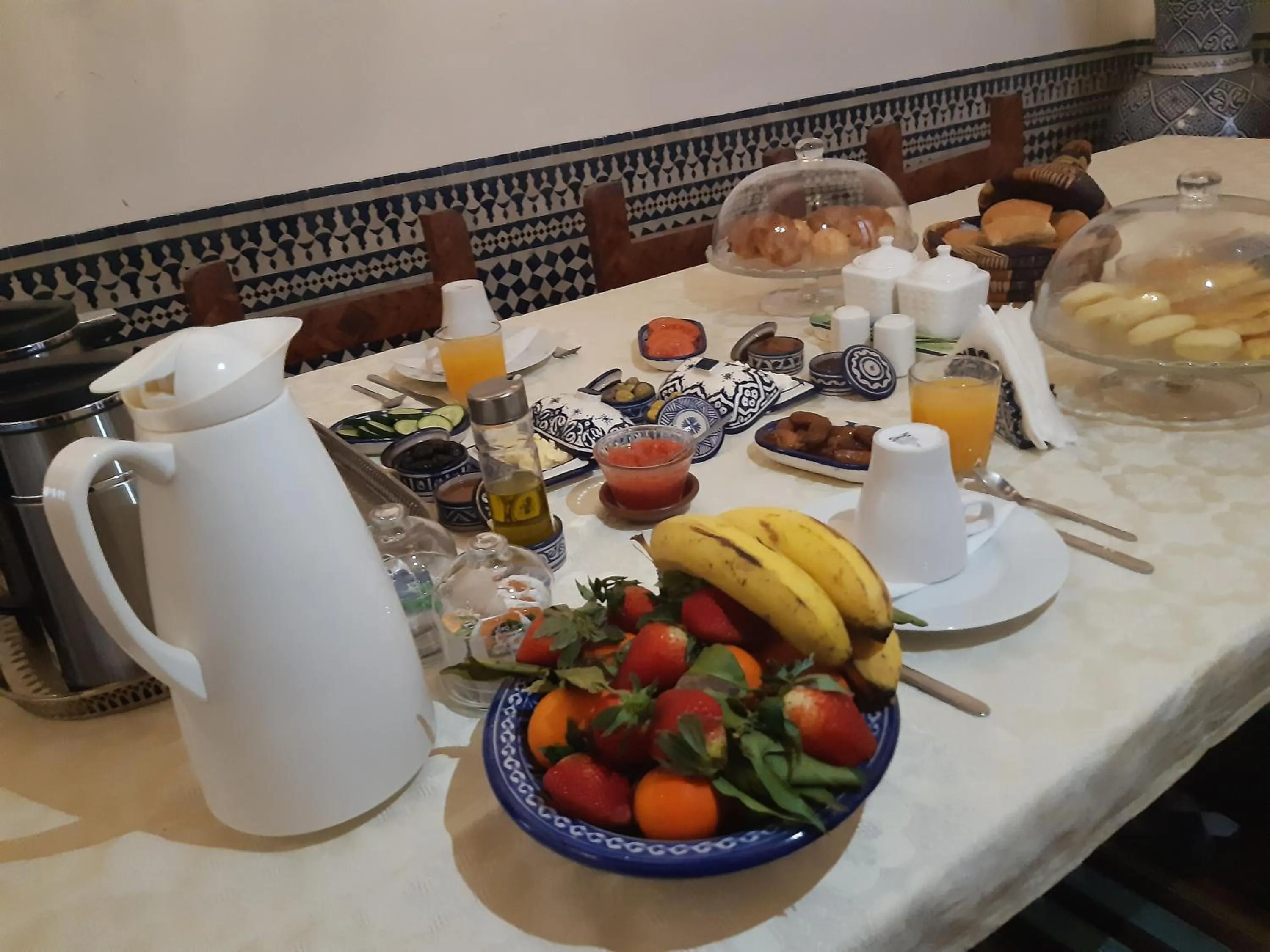 Food and drinks in Riad Fes Palacete