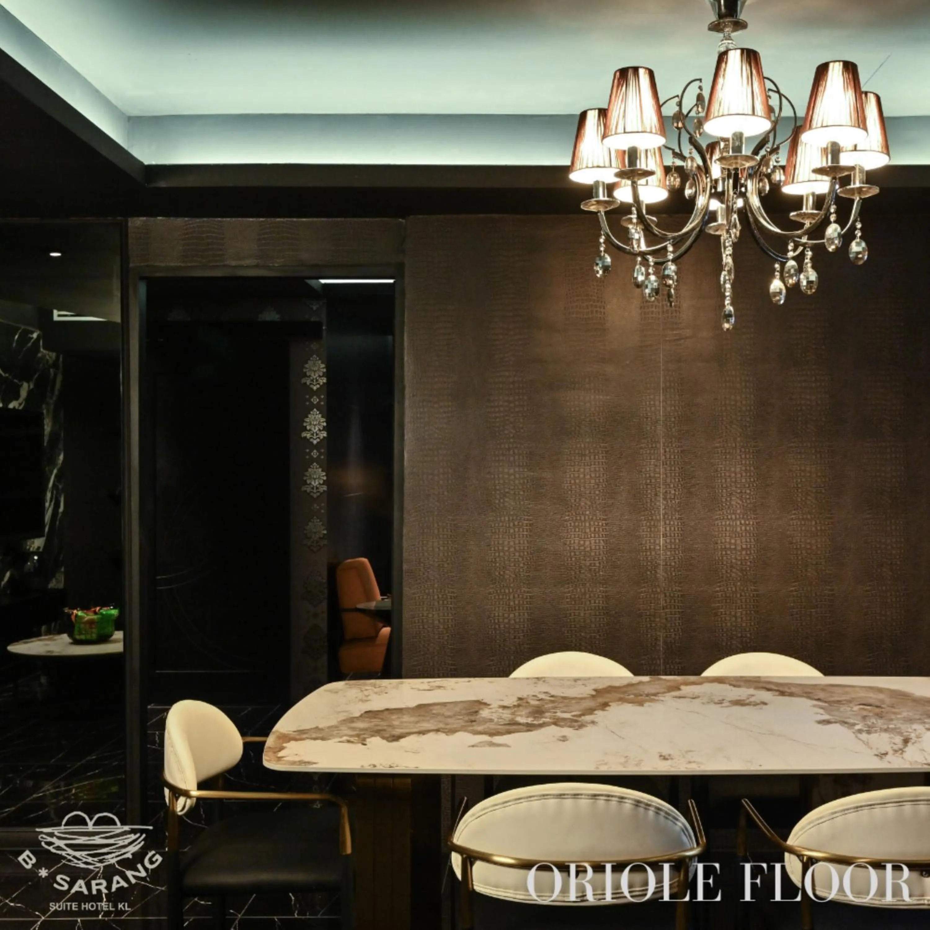 Dining area, Bed in B Sarang Suite Hotel Kuala Lumpur