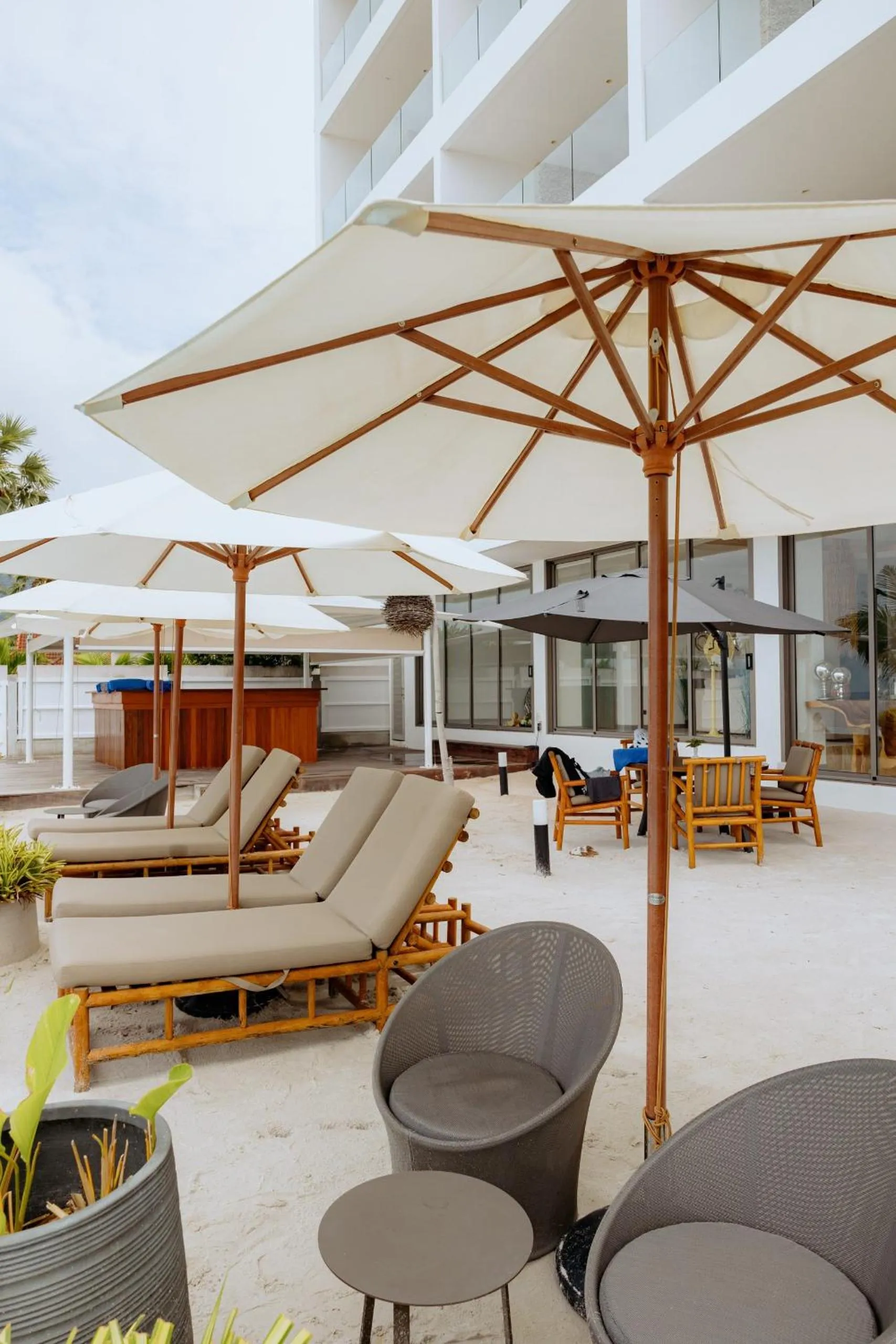 sunbed in Elite Atoll Beachfront Hotel