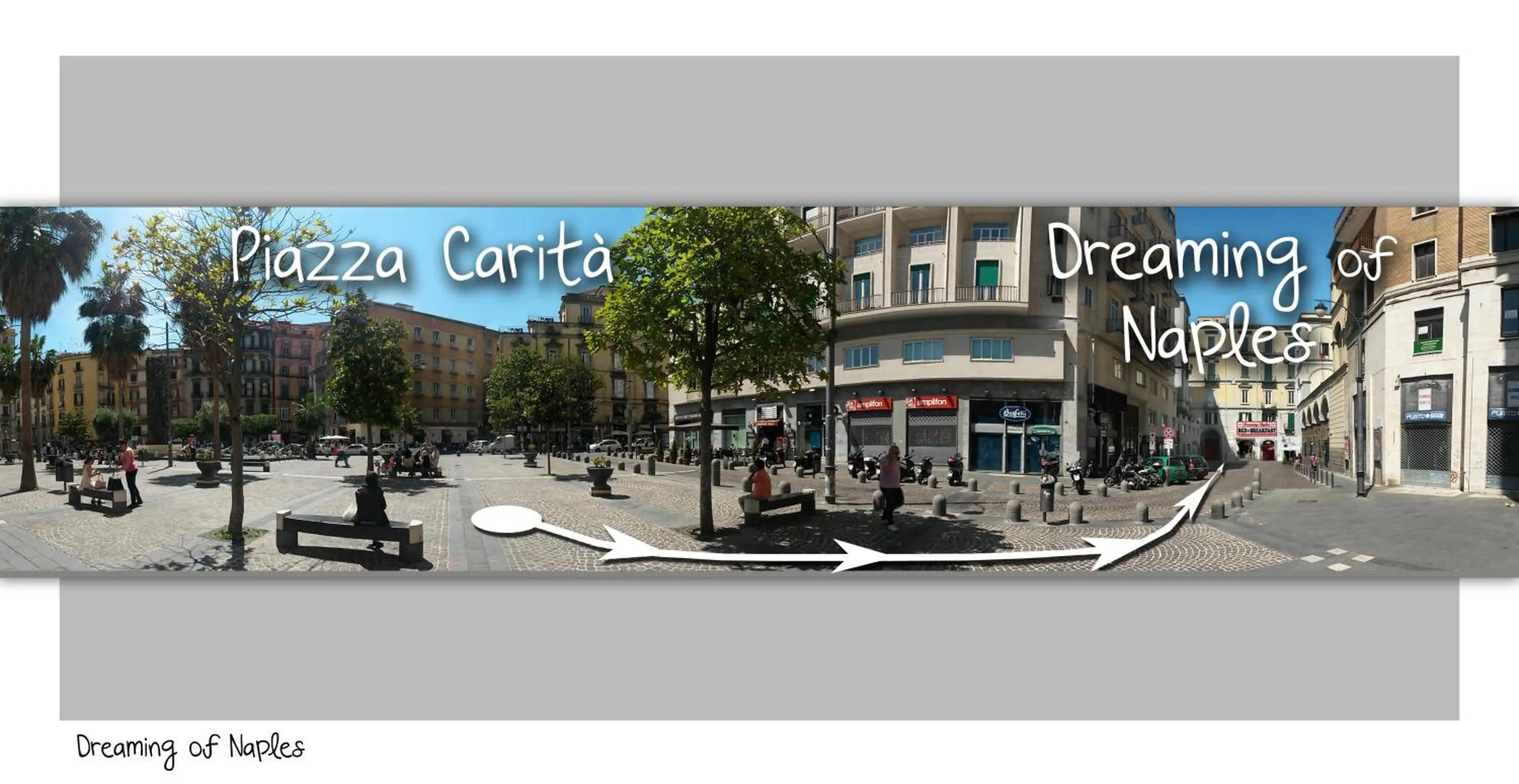 Text overlay in Dreaming of Naples