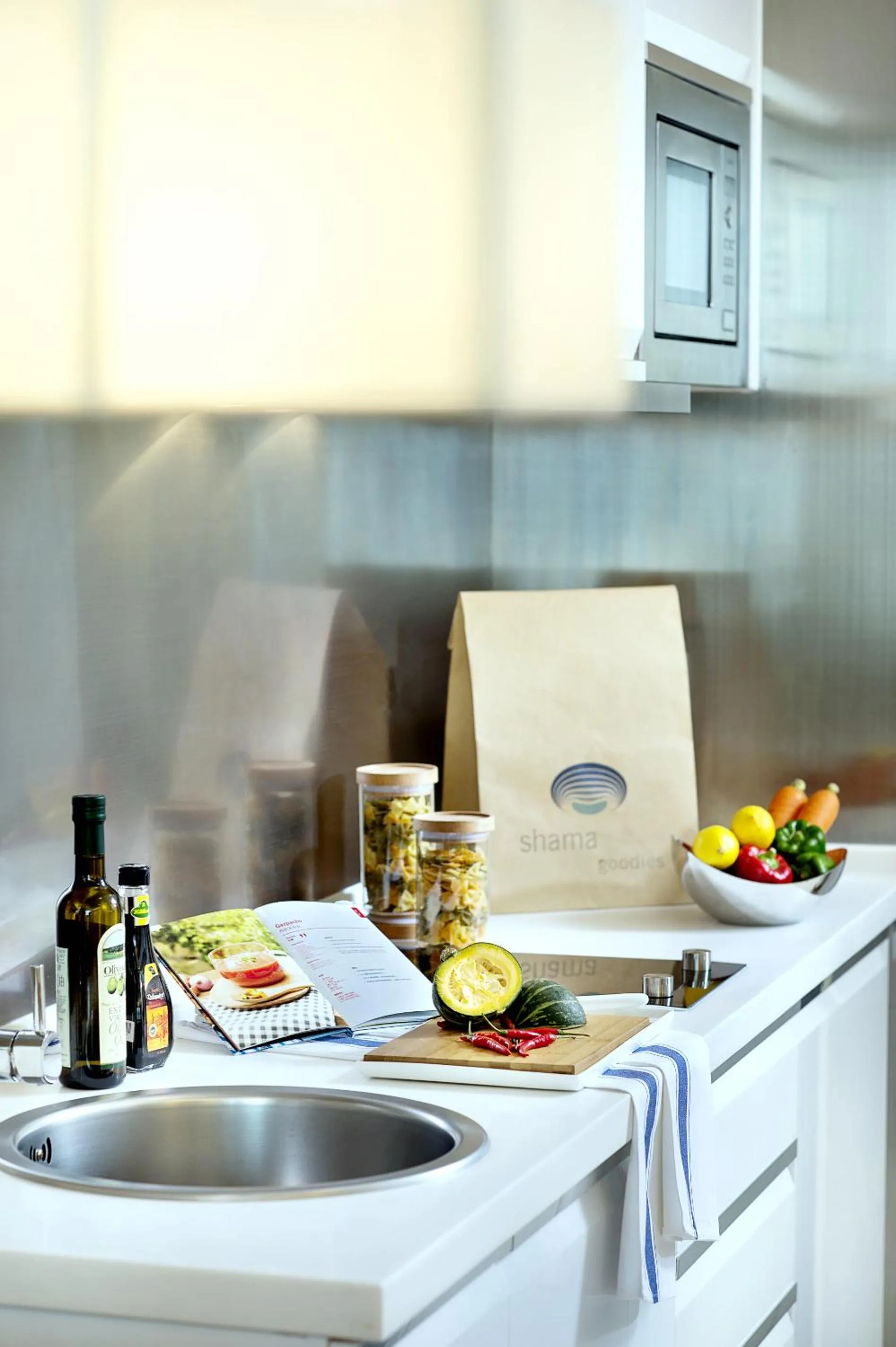 Communal kitchen in Shama Heda Serviced Apartment