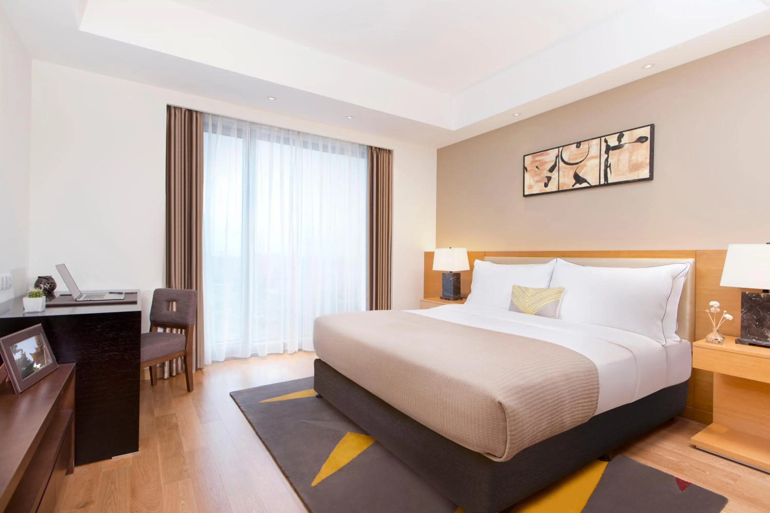 Bed in Shama Heda Serviced Apartment