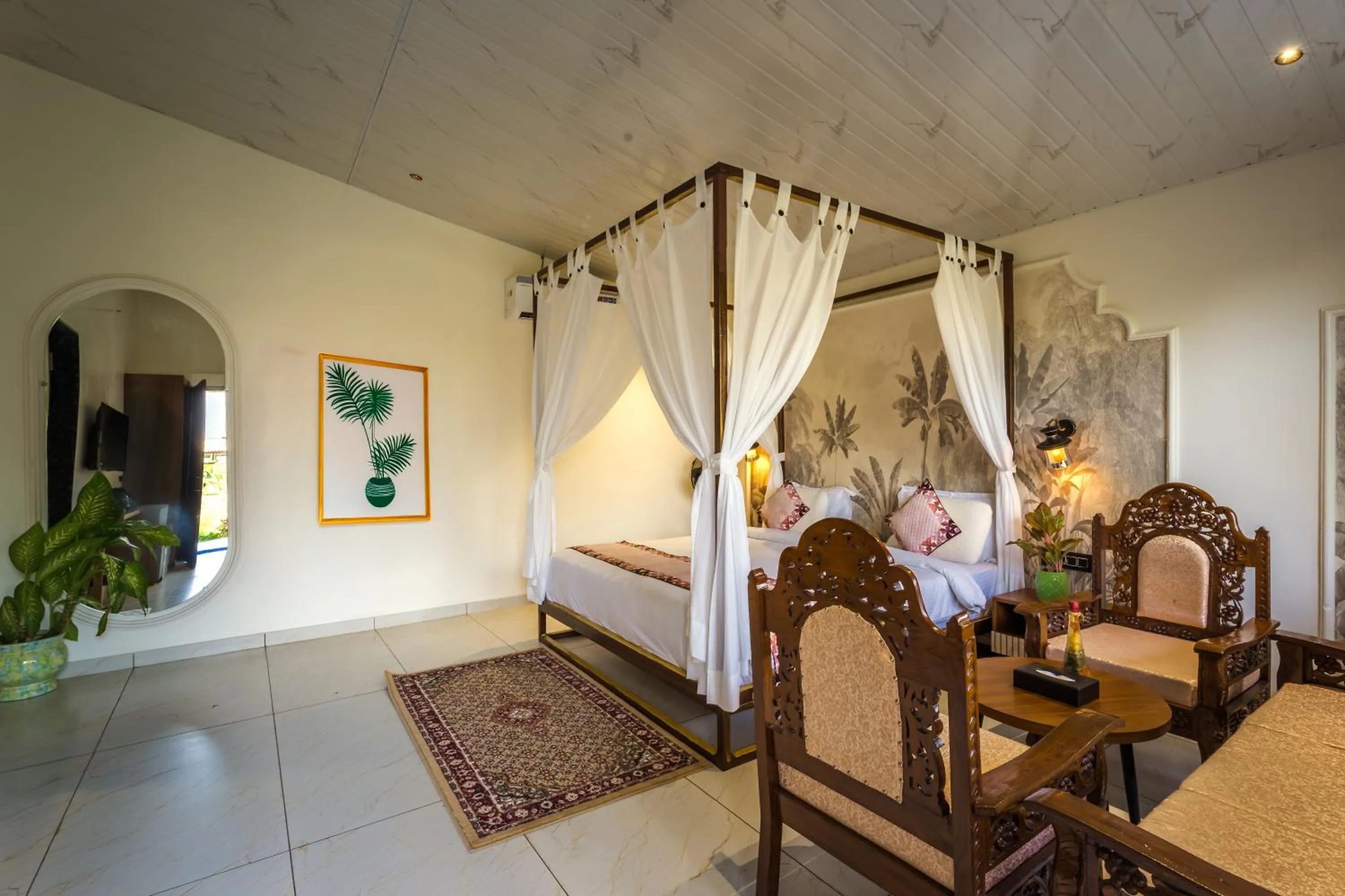 Bed in RiverView Tent Resort