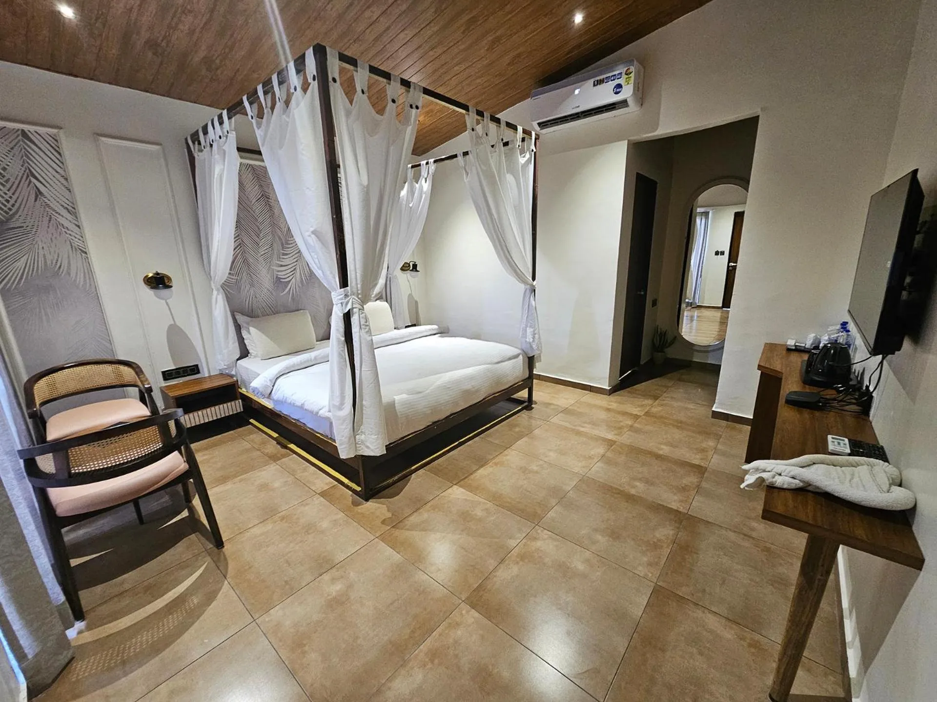 Bed in RiverView Tent Resort