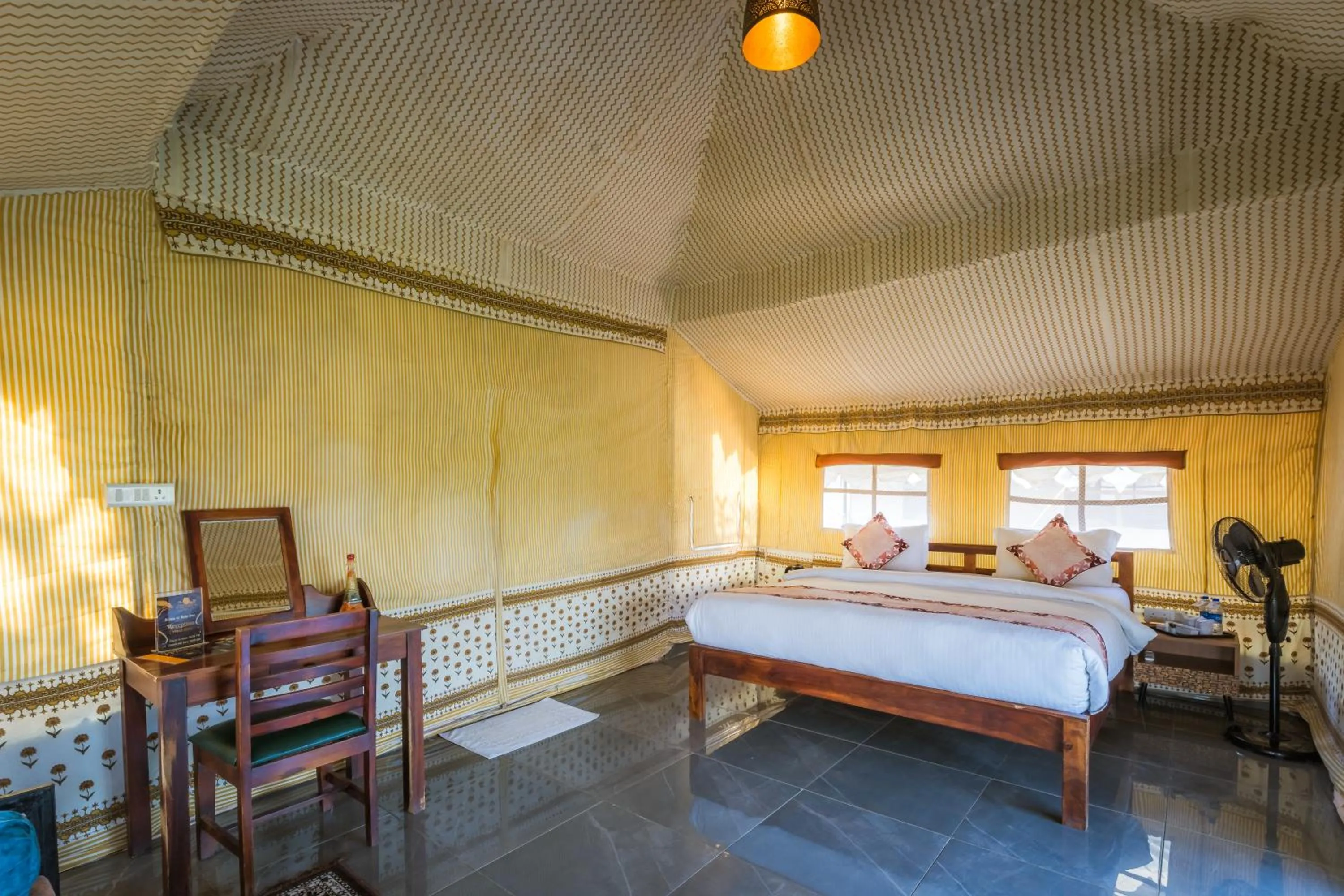 Bed in RiverView Tent Resort