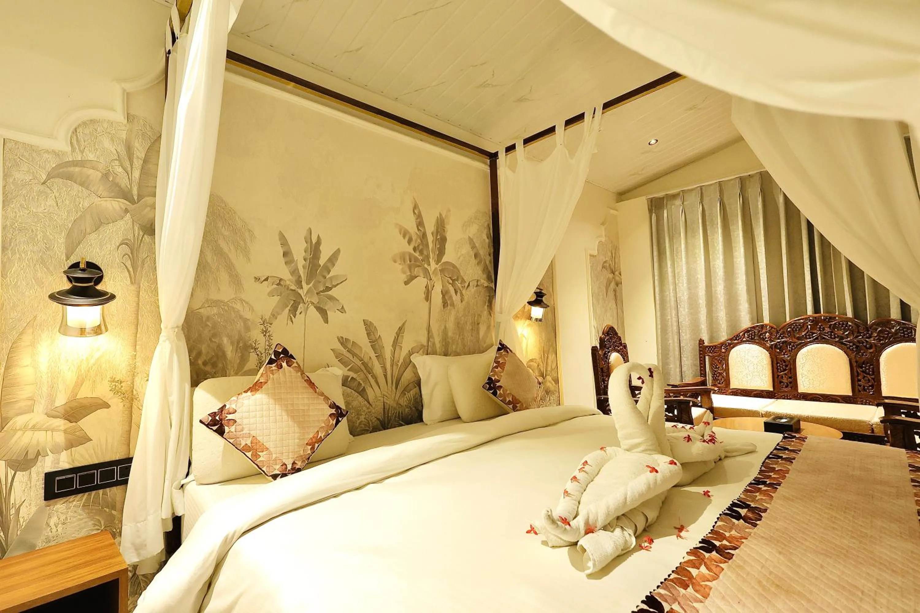 Bed in RiverView Tent Resort