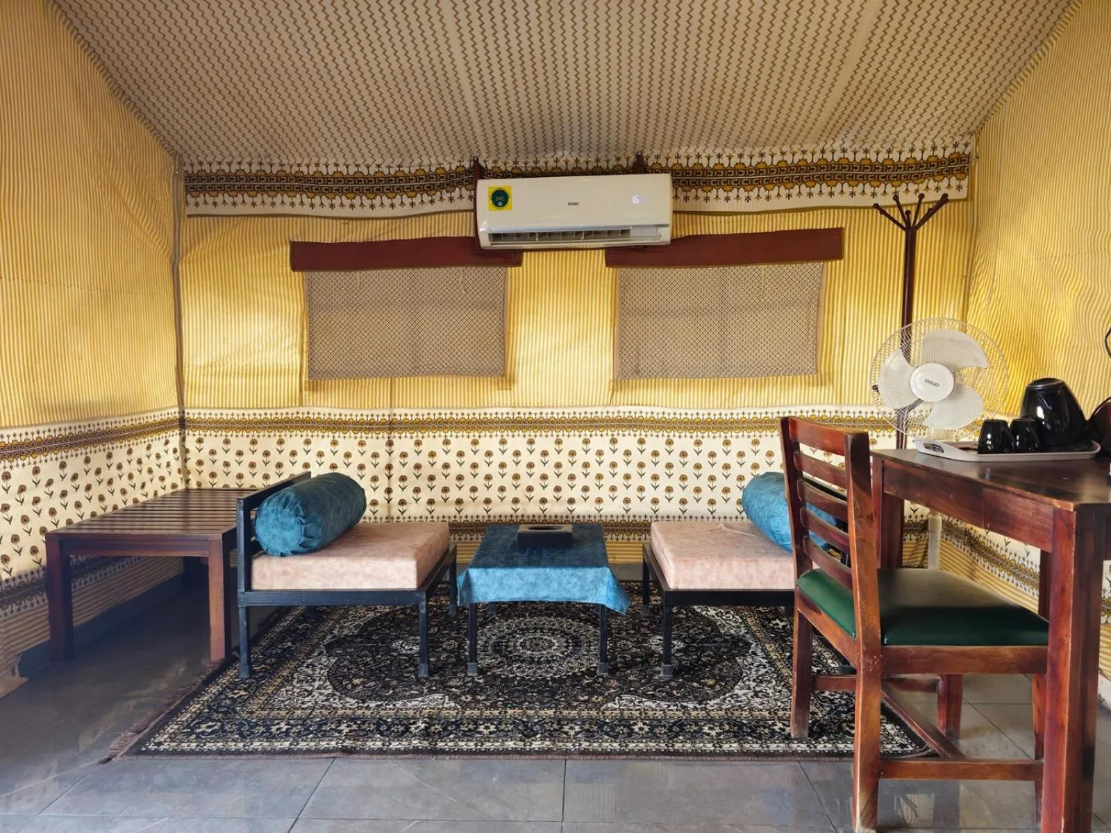 Seating area in RiverView Tent Resort