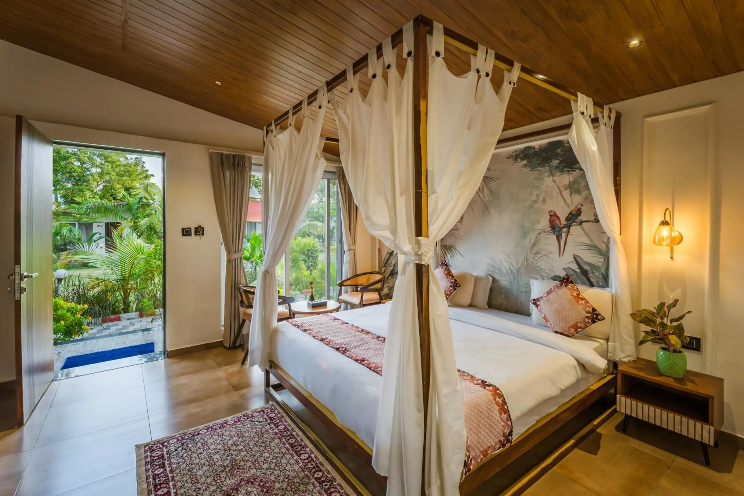 Bed in RiverView Tent Resort