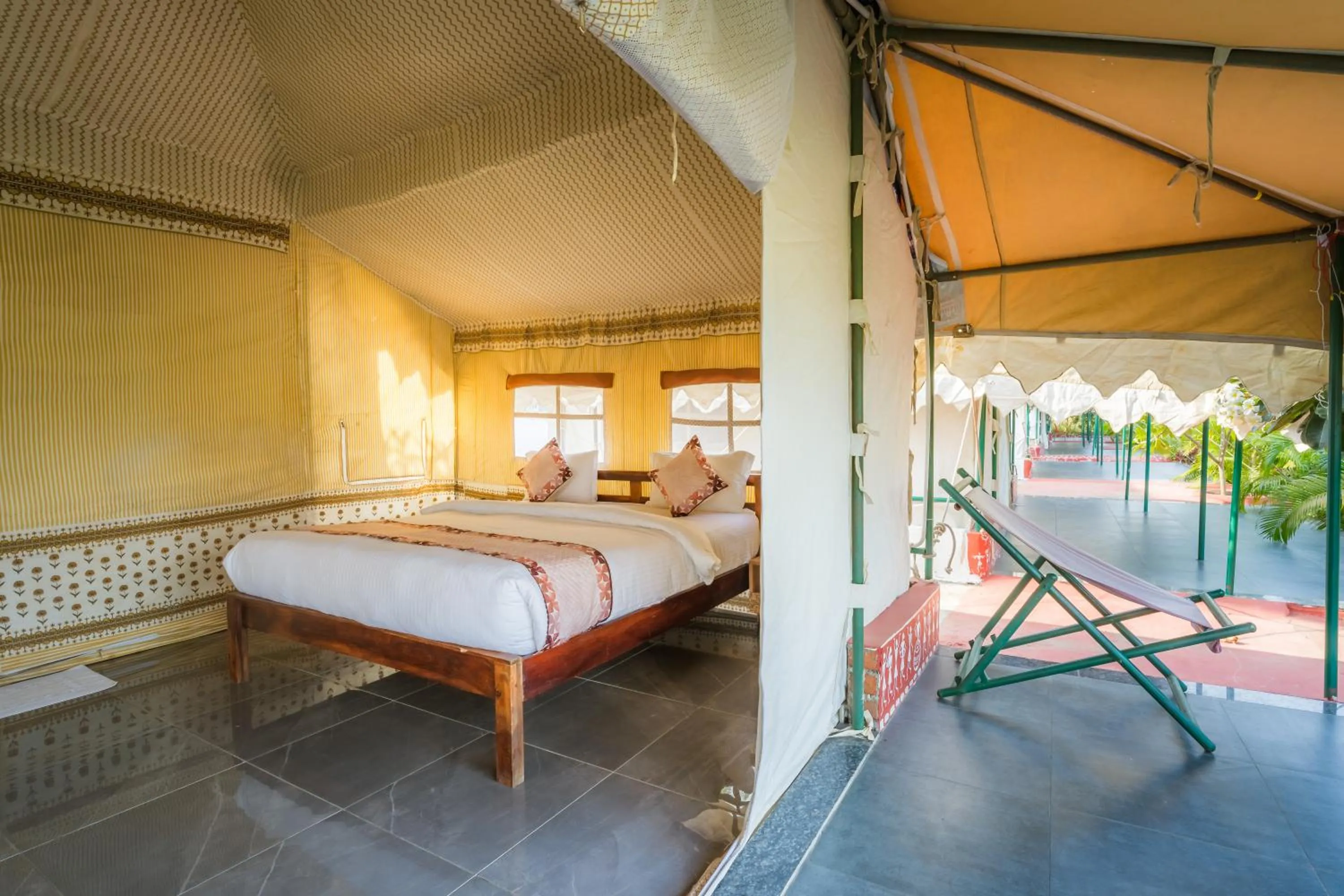 View (from property/room), Bed in RiverView Tent Resort