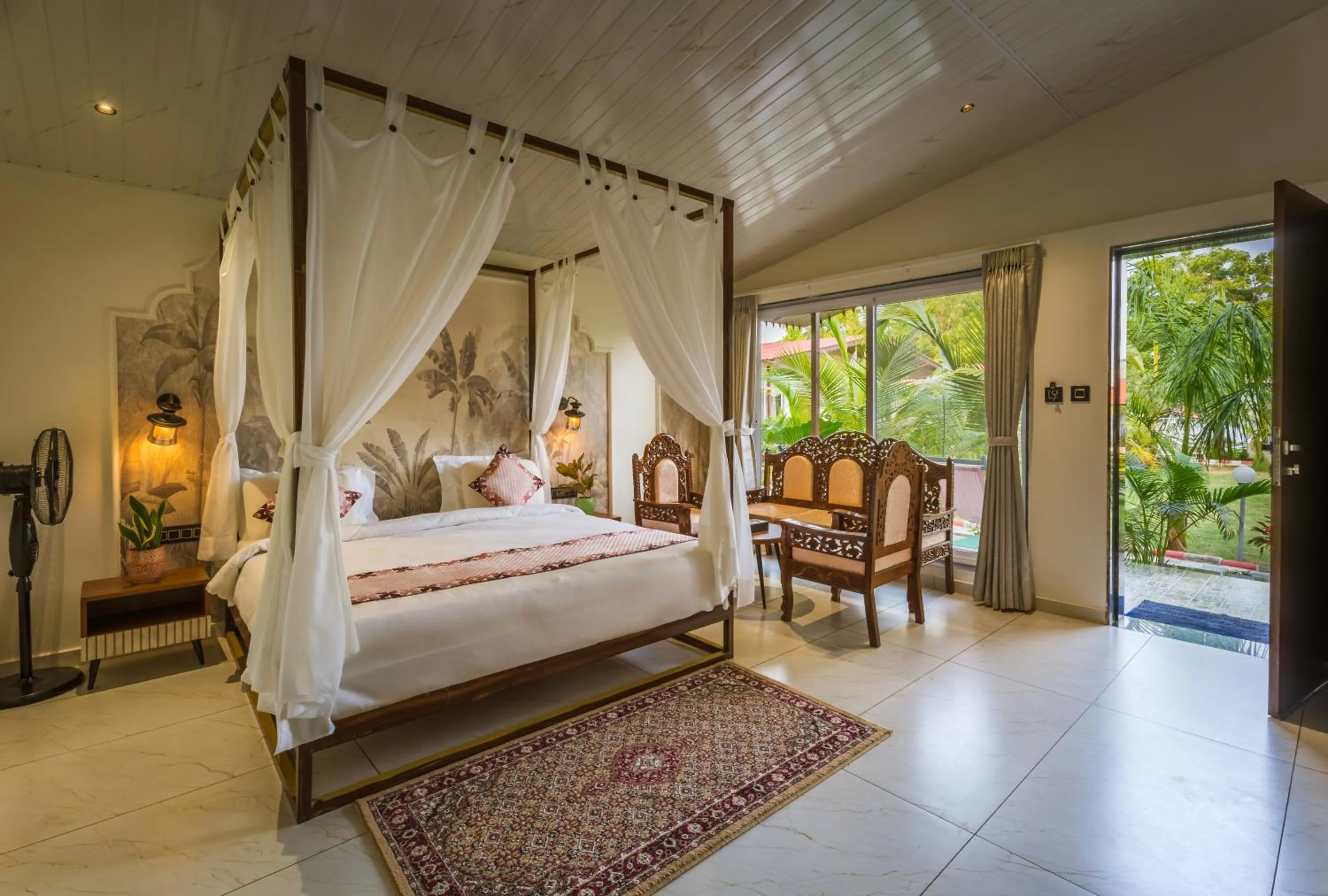 Bed in RiverView Tent Resort