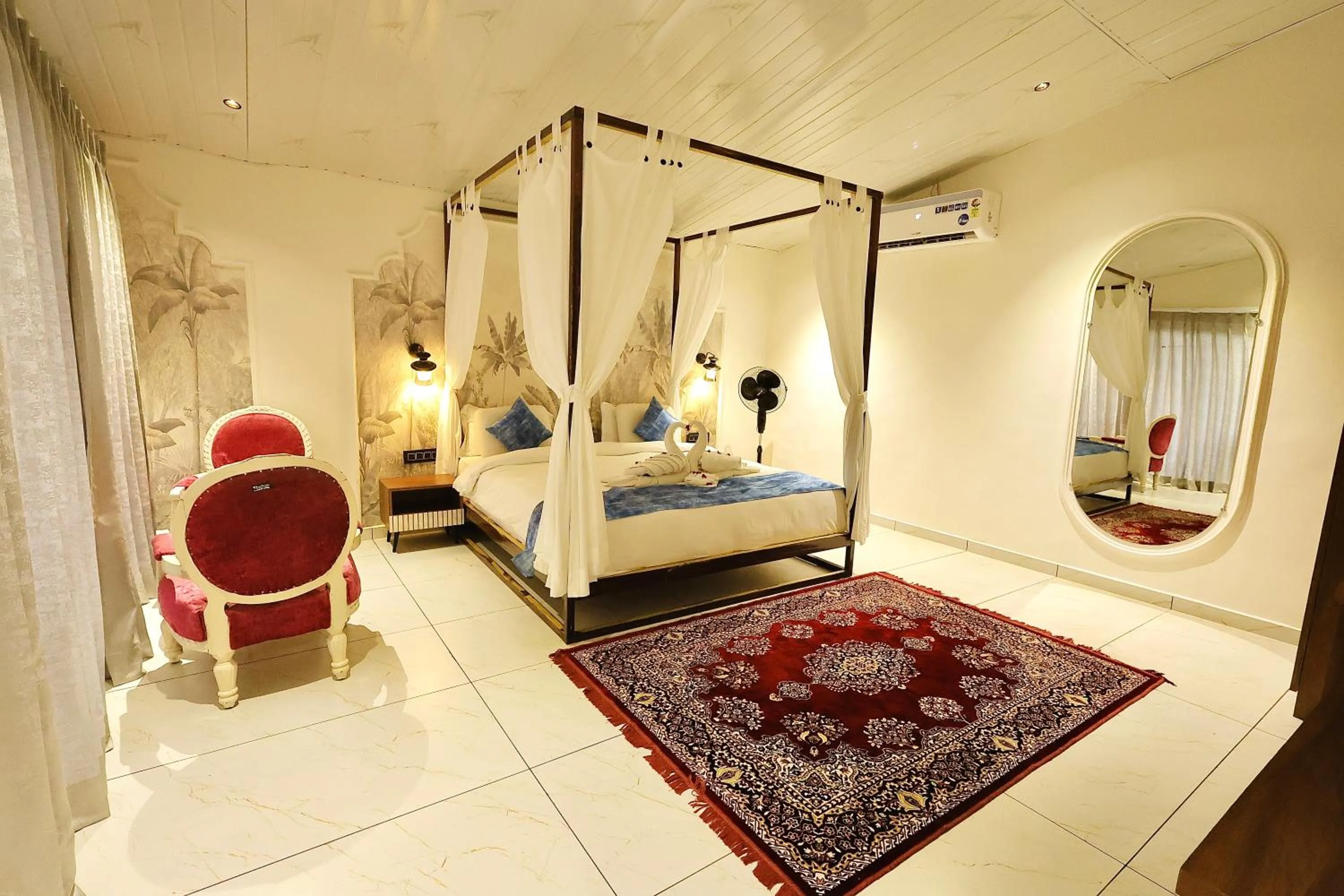 View (from property/room), Bed in RiverView Tent Resort