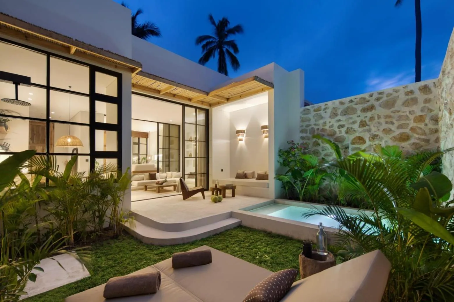 Garden view in Tias Villas