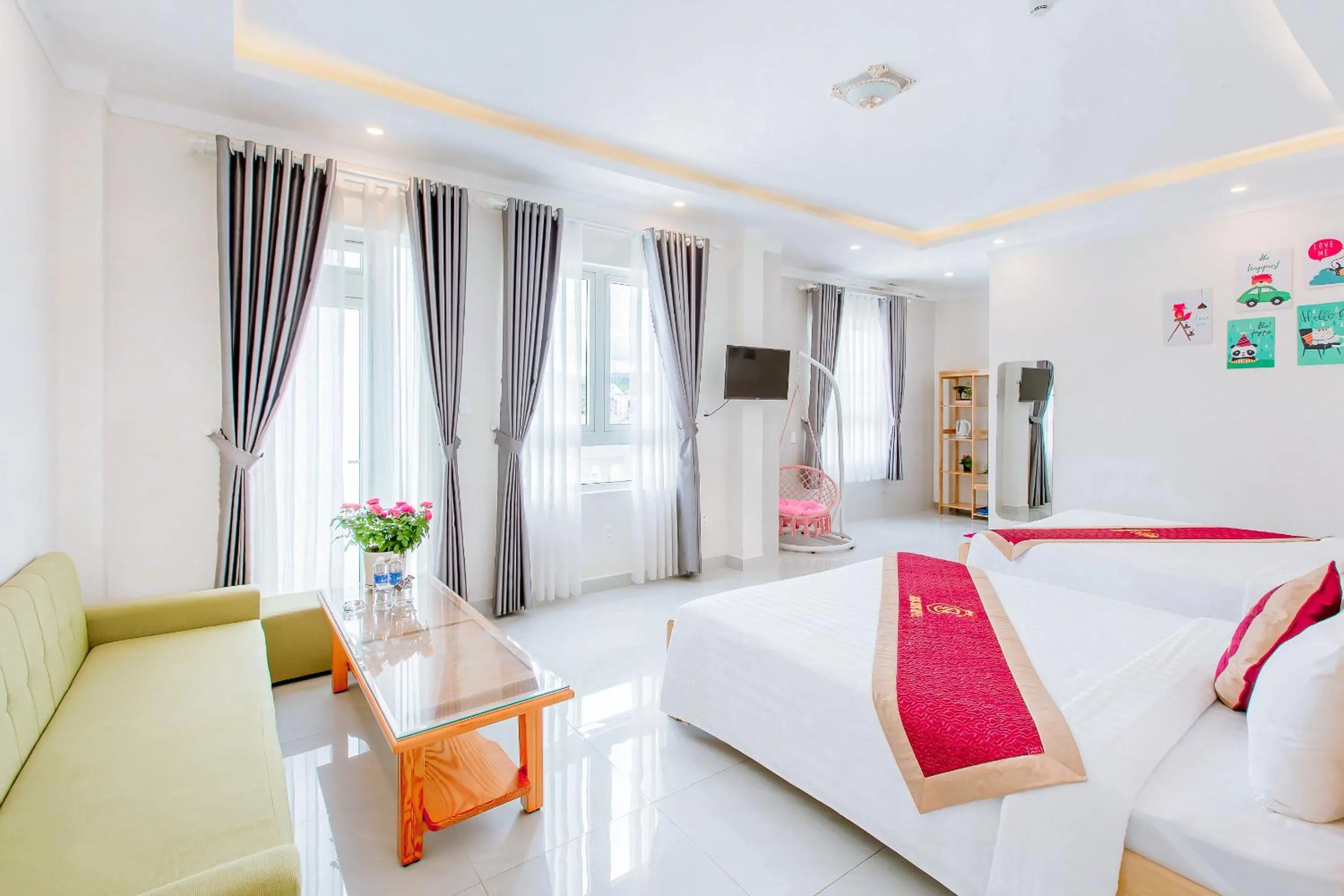 TV and multimedia, Bed in Ngọc Sang 3 Hotel