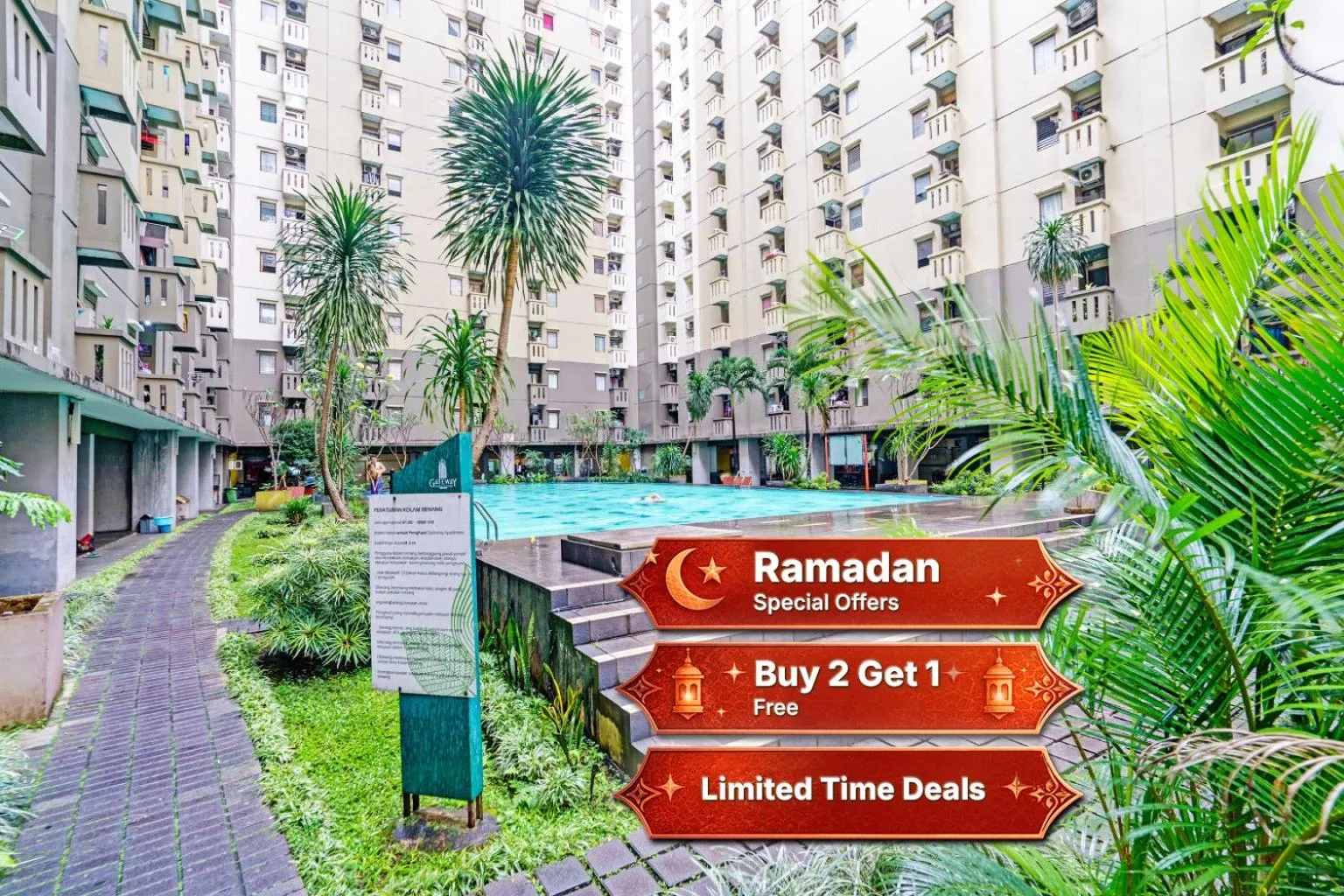 Facade/entrance in OYO Life 92718 Apartement Gateway Cicadas