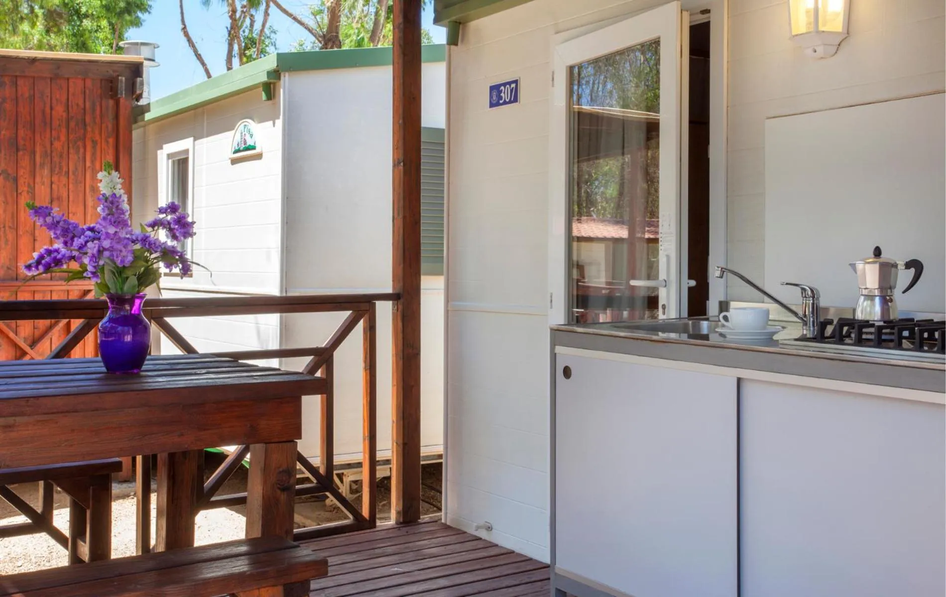 Patio in Camping Village Capo D'Orso