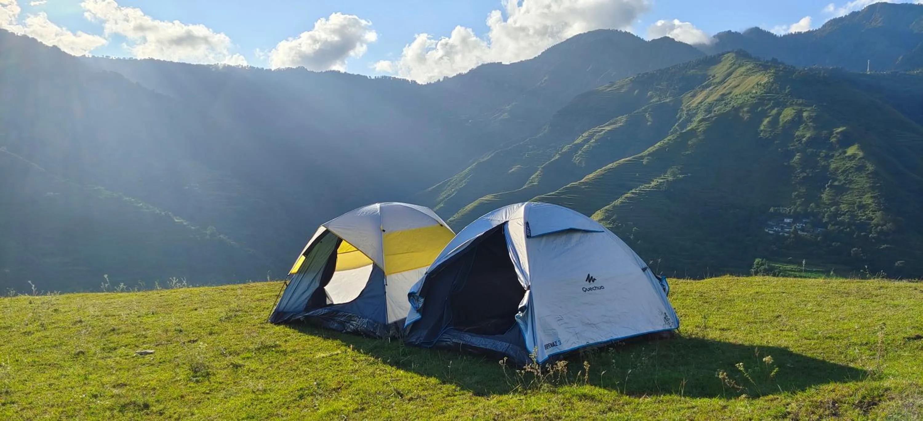 Hiking in hotel chakrata green and camping