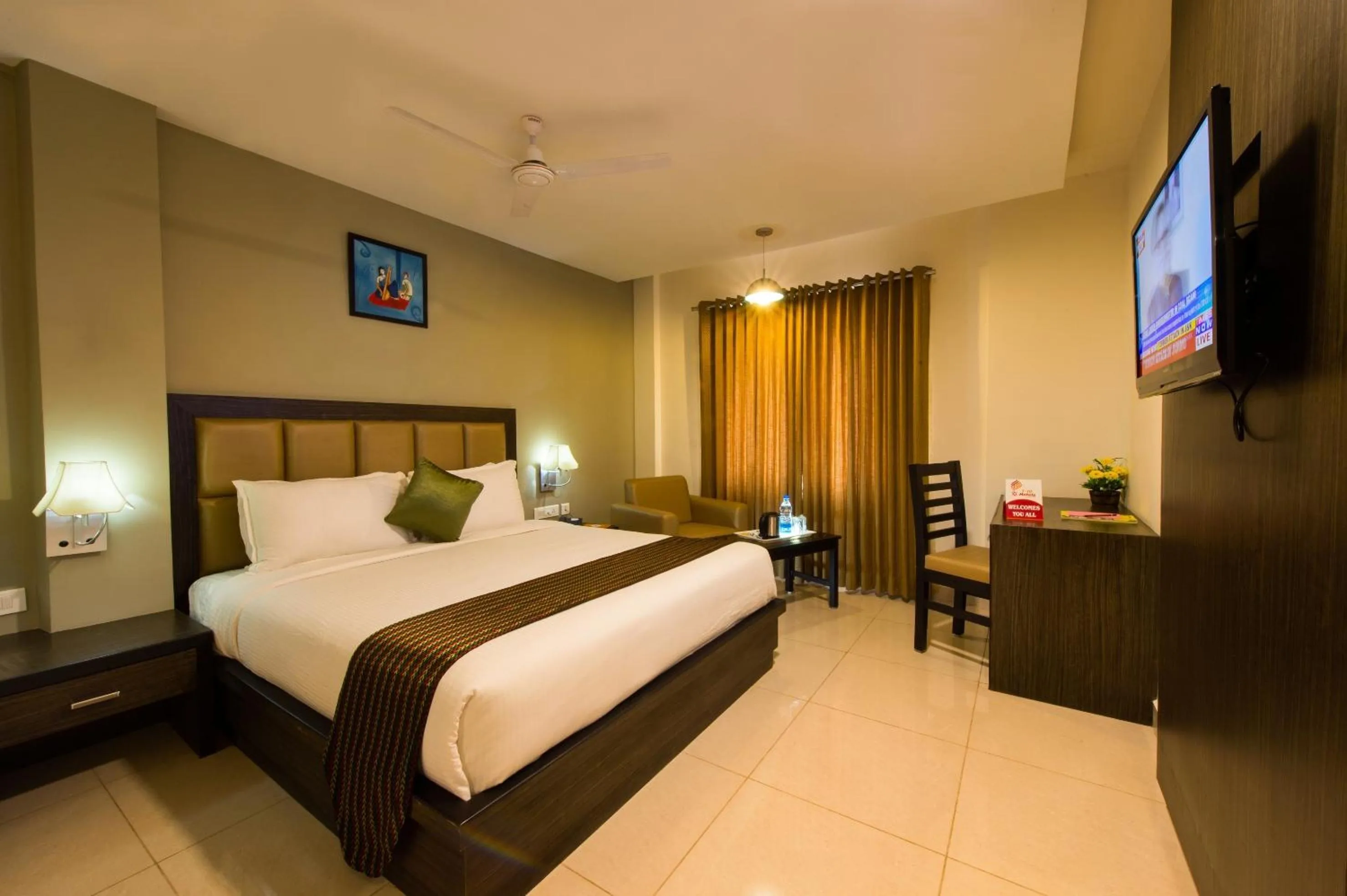 Bed in Plaza Hotel Trichy