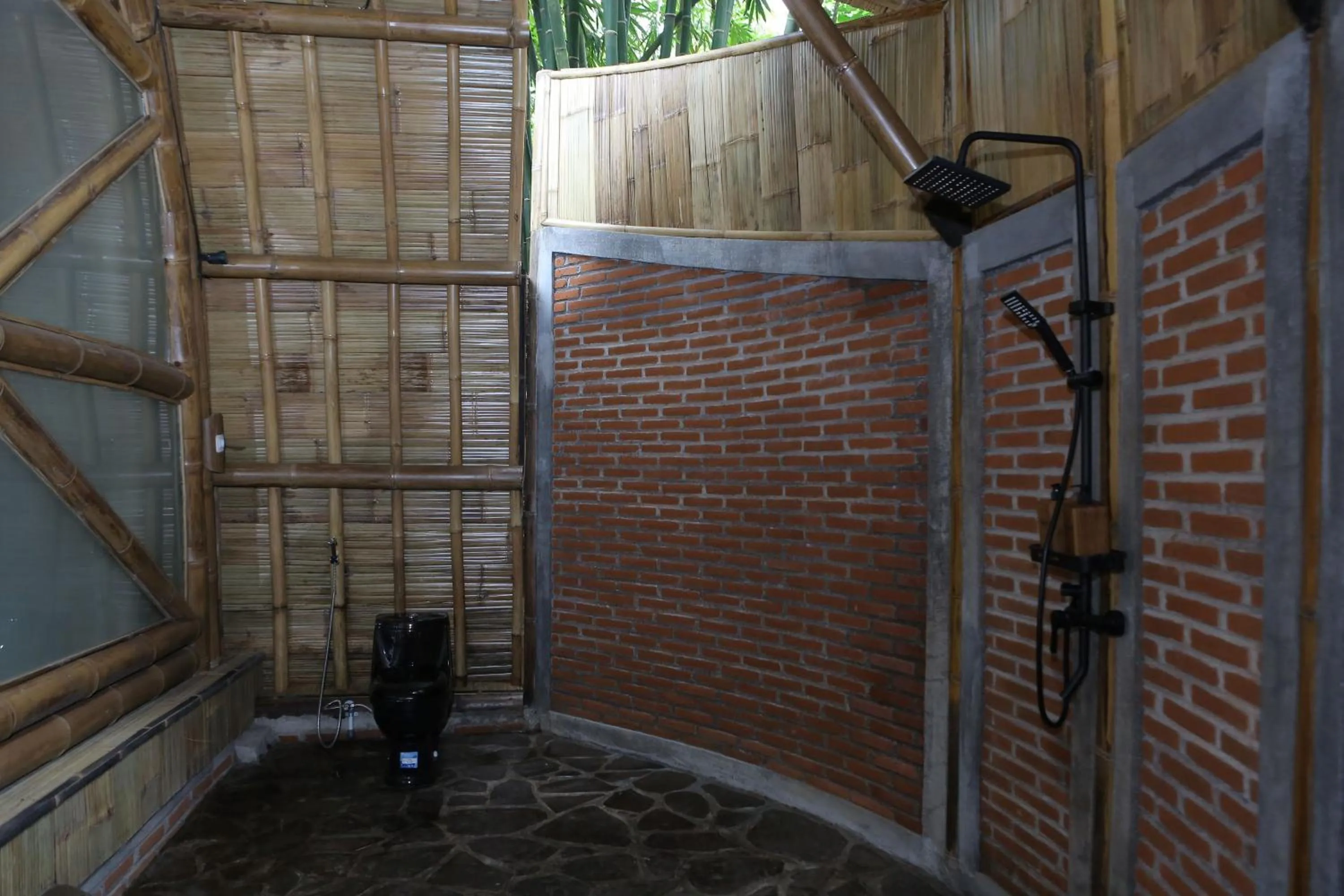 Open Air Bath in The Osing Bamboo Resort - a LIBERTA Collection