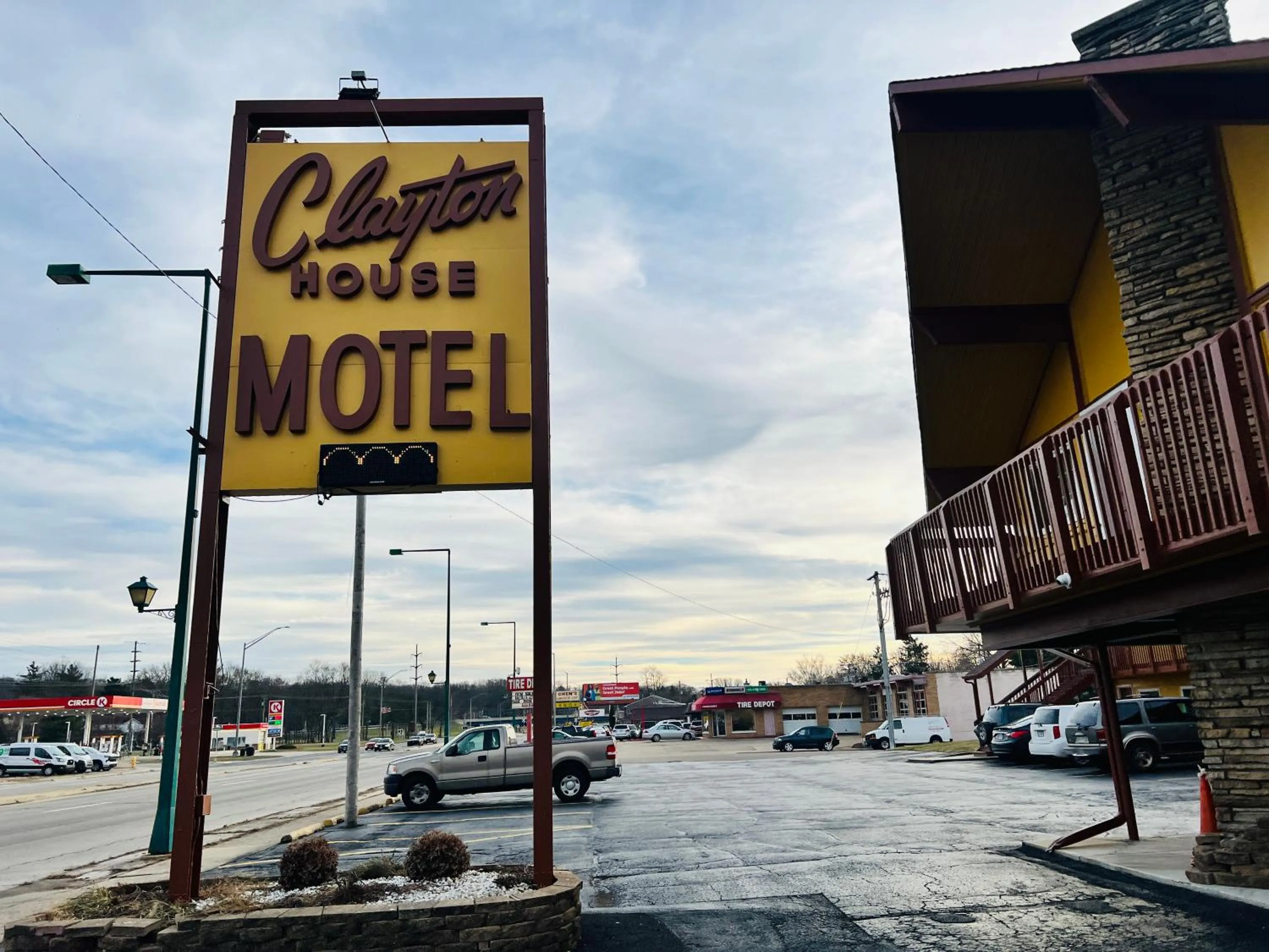 Property building in Clayton House Motel