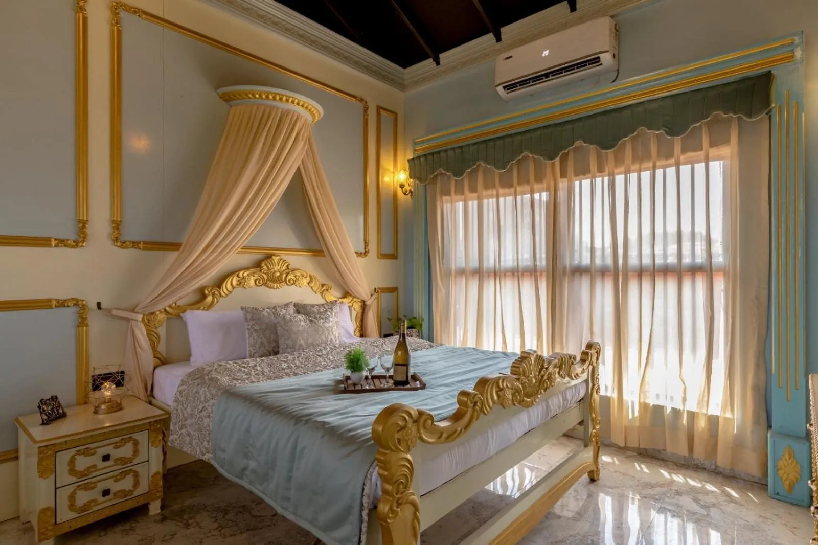 Bed in Dio Regaalo Theme Resort, Ratnagiri