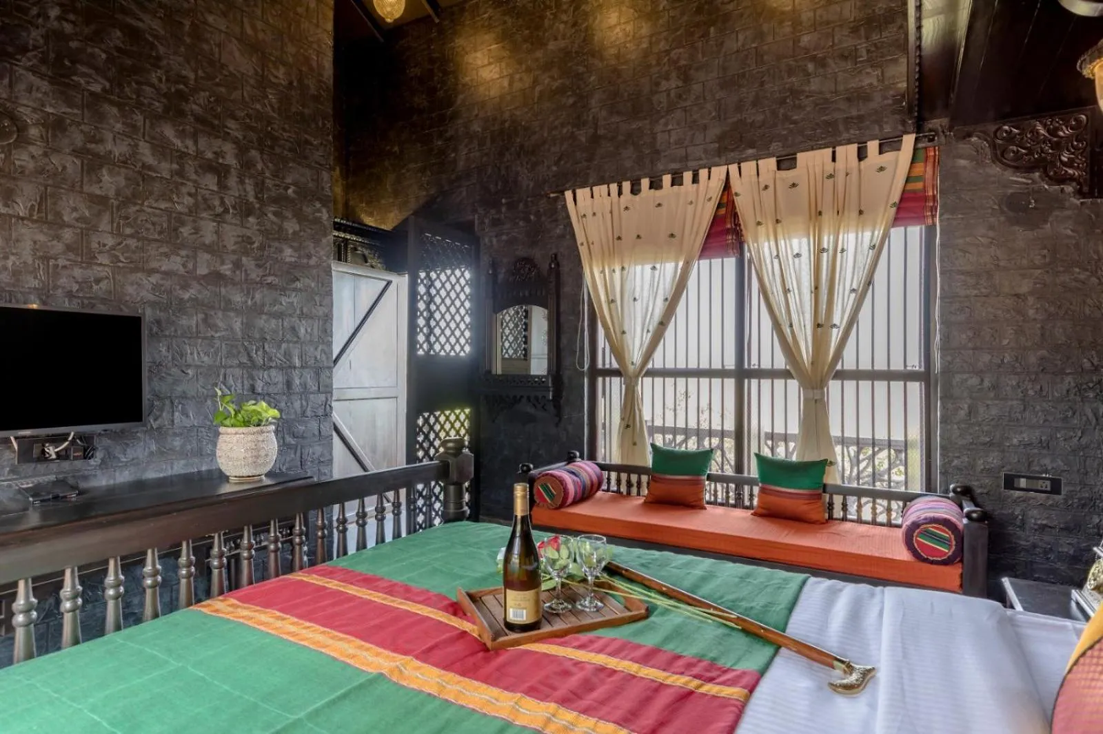 Bed in Dio Regaalo Theme Resort, Ratnagiri