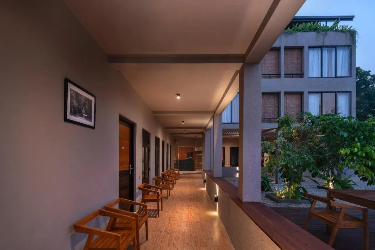 Seating area in Thimbiri Wewa Resort Wilpattu