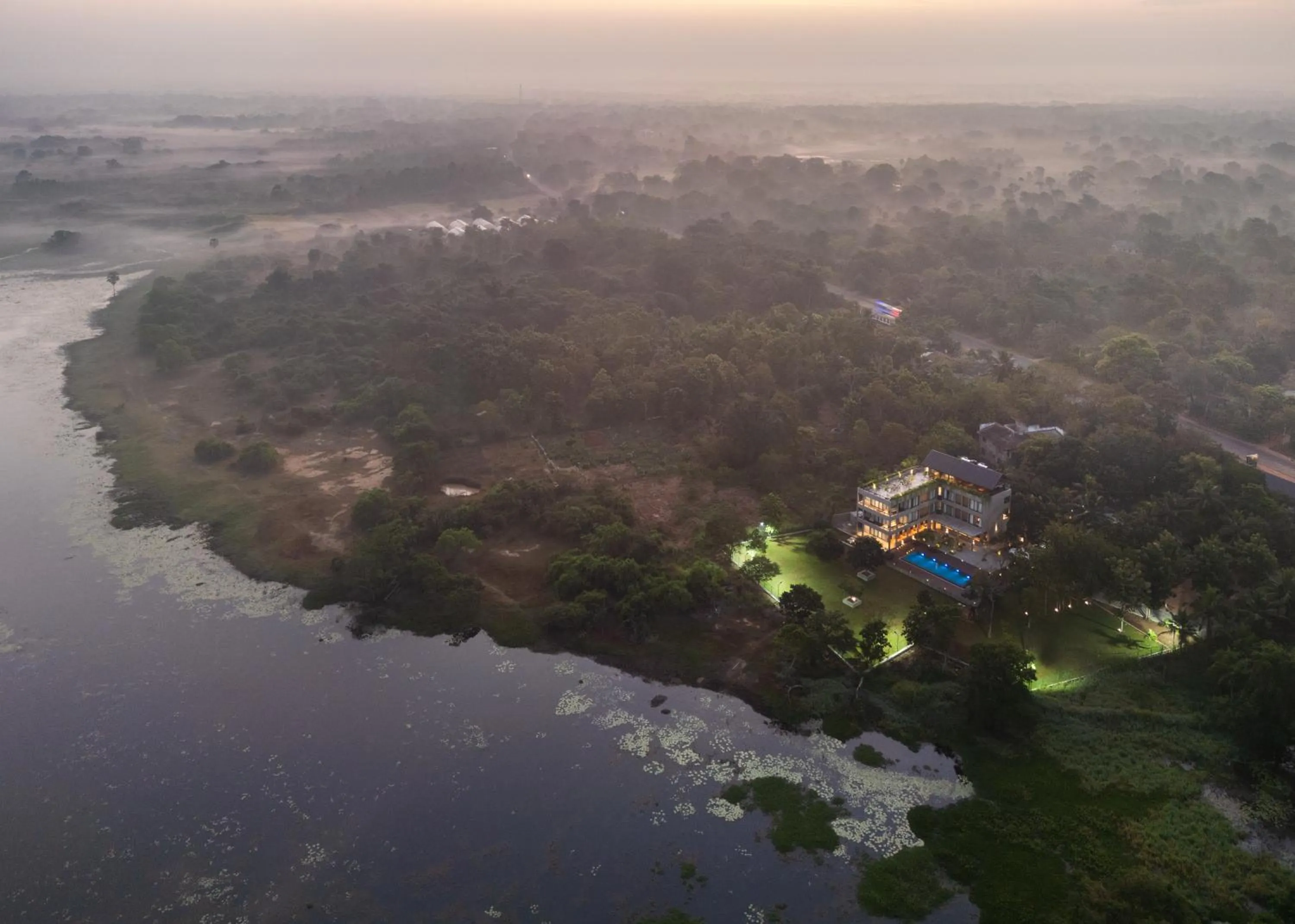 Bird's eye view in Thimbiri Wewa Resort Wilpattu