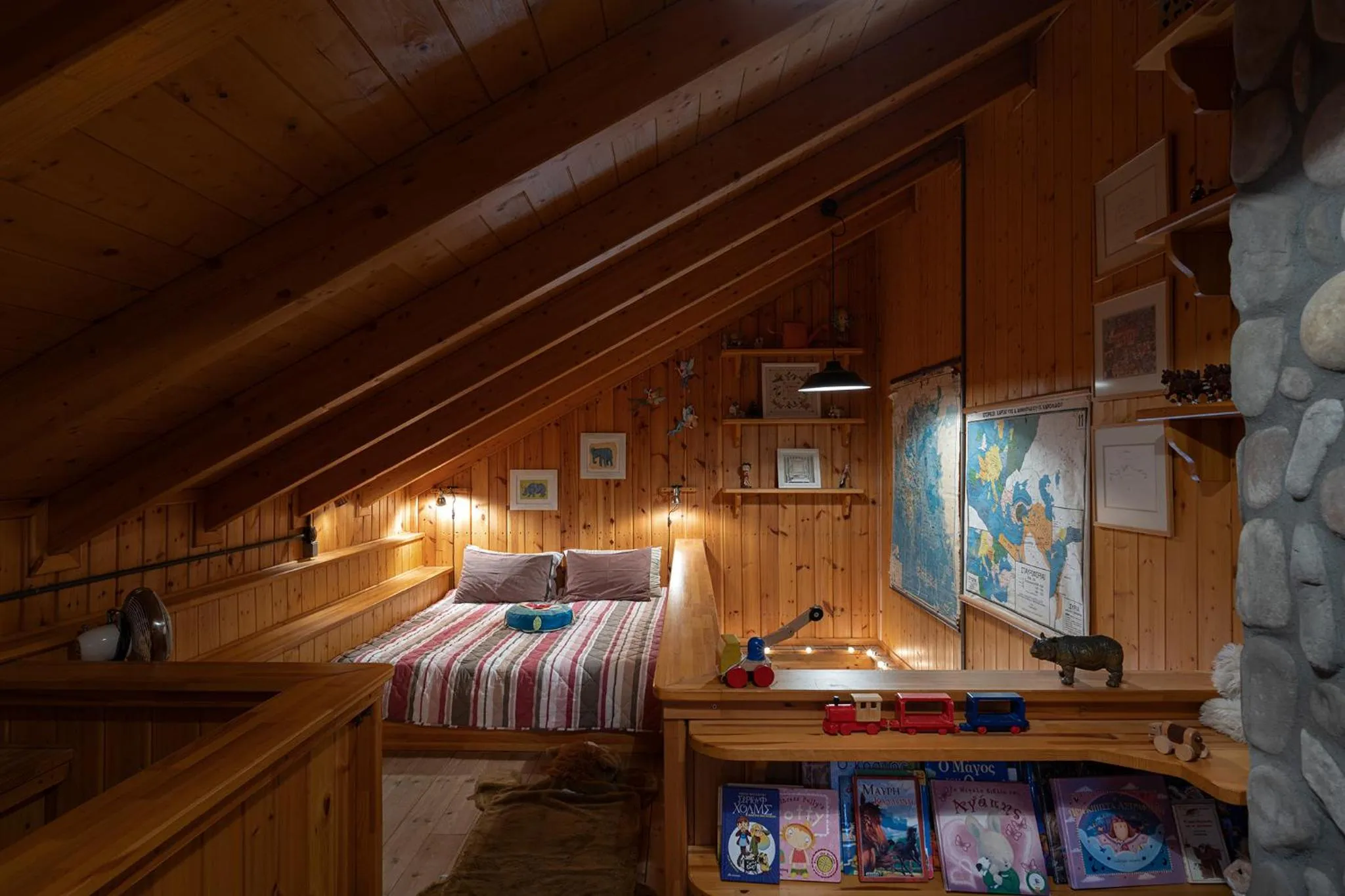 Bed in Vasilikia Mountain Farm & Retreat