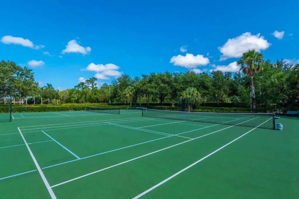 Tennis court in Serene Naples Retreat: Golf-Resort Pool-Tennis-Gym