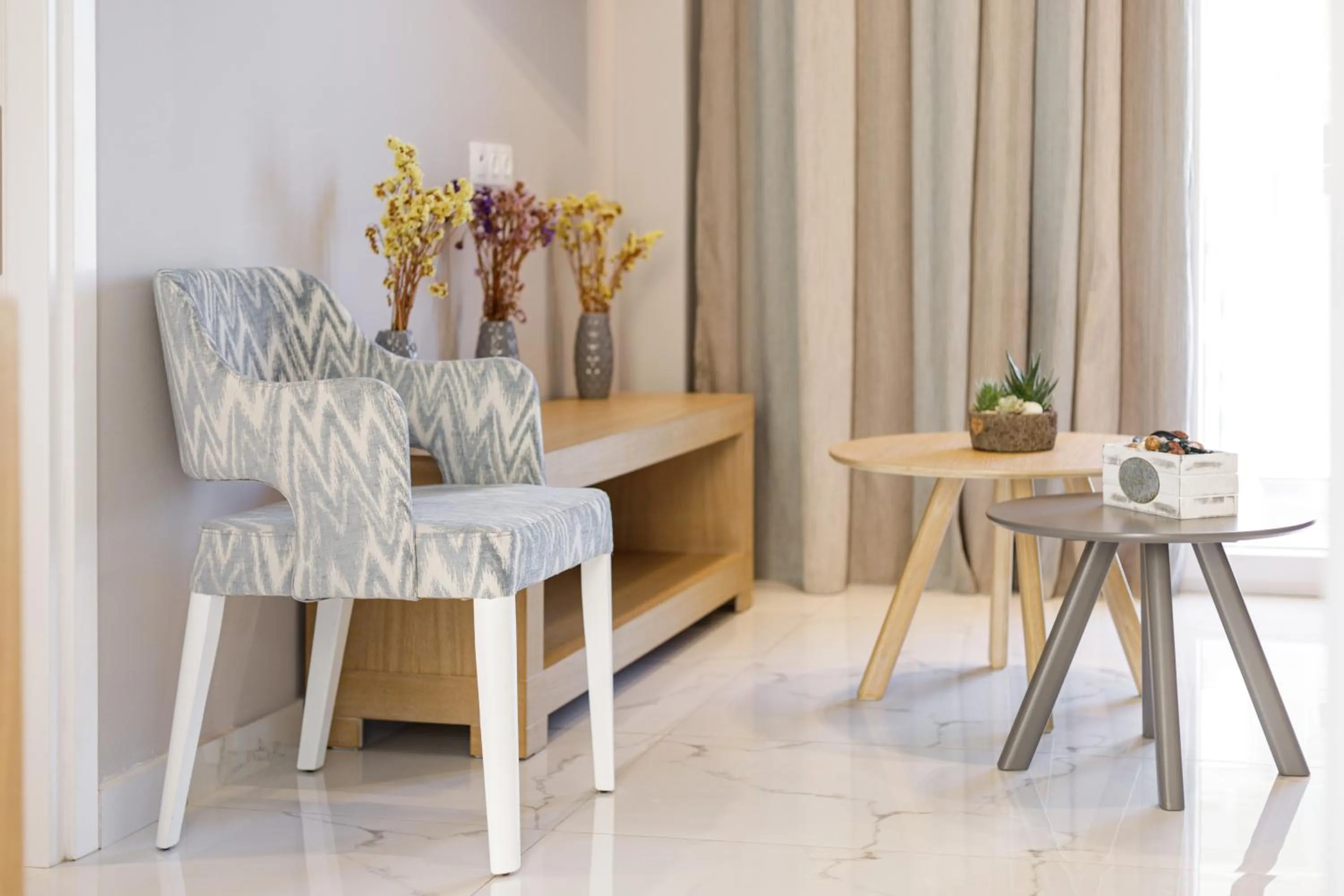 Seating area in Melina Bay Boutique Hotel