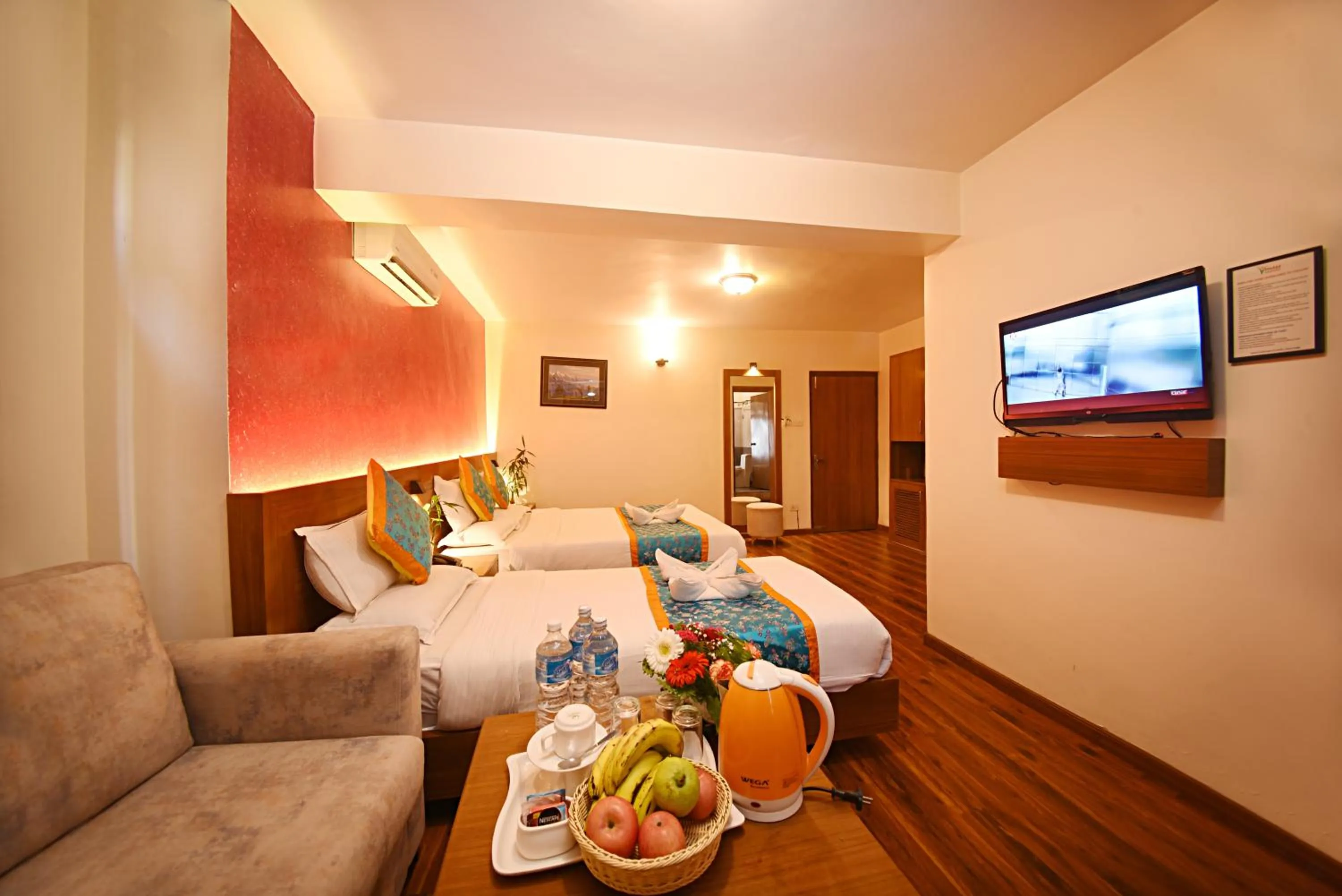 Bed in Hotel Amaryllis Kathmandu